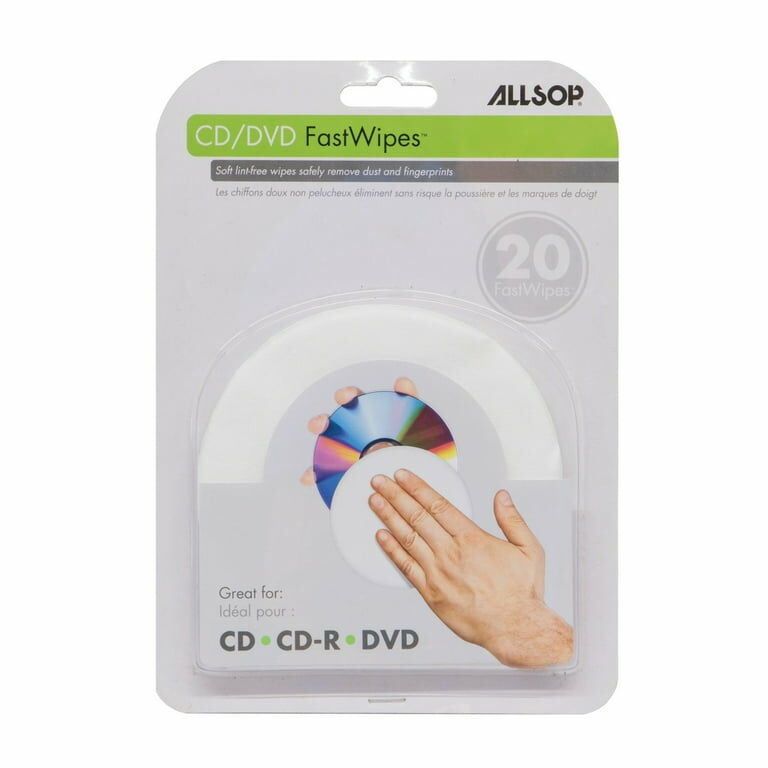 Fastwipes CD/DVD Cleaning Cloth Lint Free 20 Pack [CLEA
