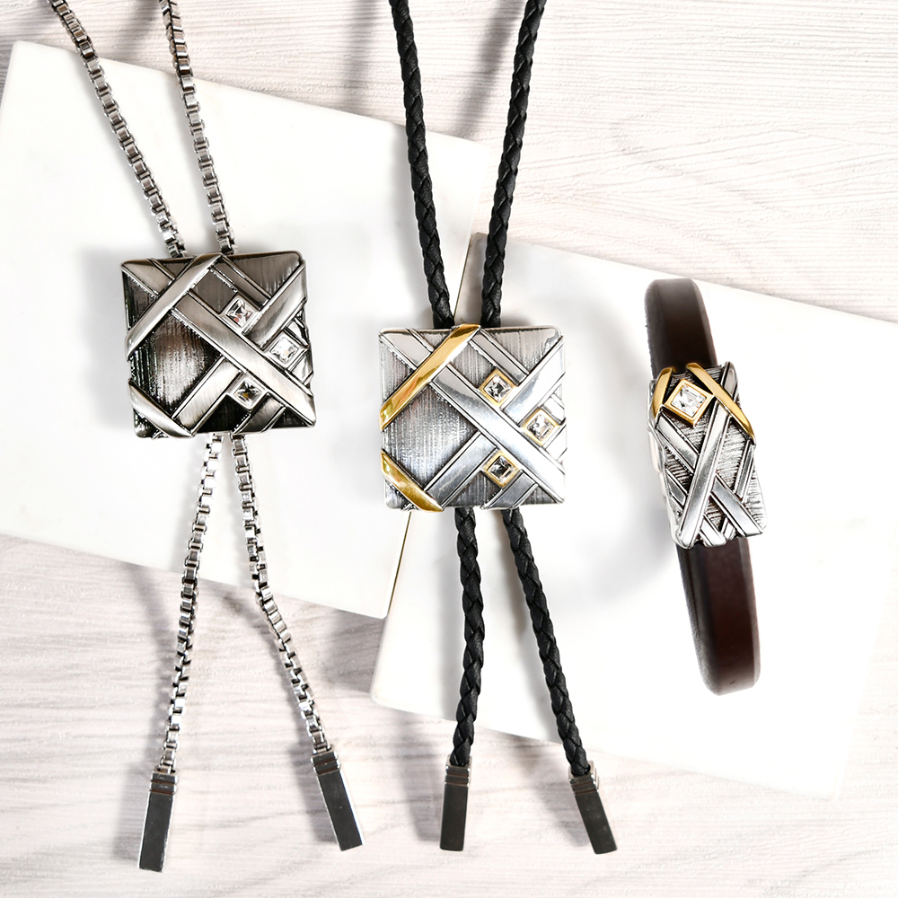 織樂幾何系列 保羅領帶/Bolo Tie/美式領帶 - 現貨