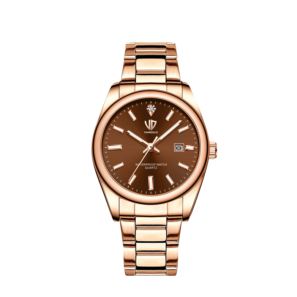 【Vankdllo 梵克蒂羅】VAD-001限量999隻帶日期防水30米石英錶-