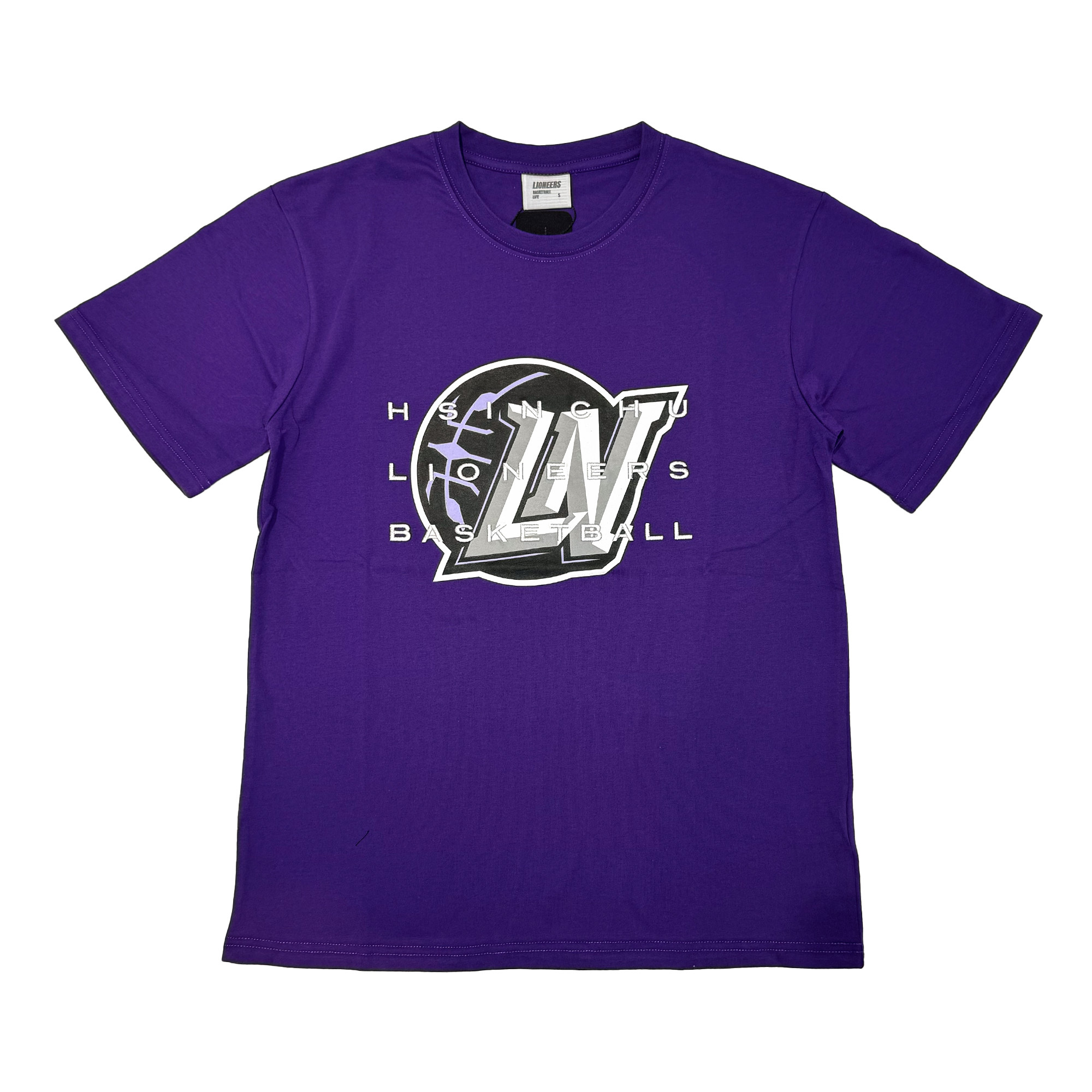 23-24 LN球繡花短TEE｜紫