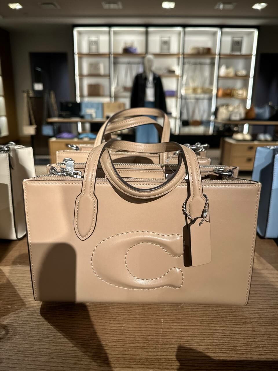 [S] COACH CR097 DBSS C NINA SMALL TOTE,SV/TAUPE, 196395312412 [FINAL SALE] (SCO753)