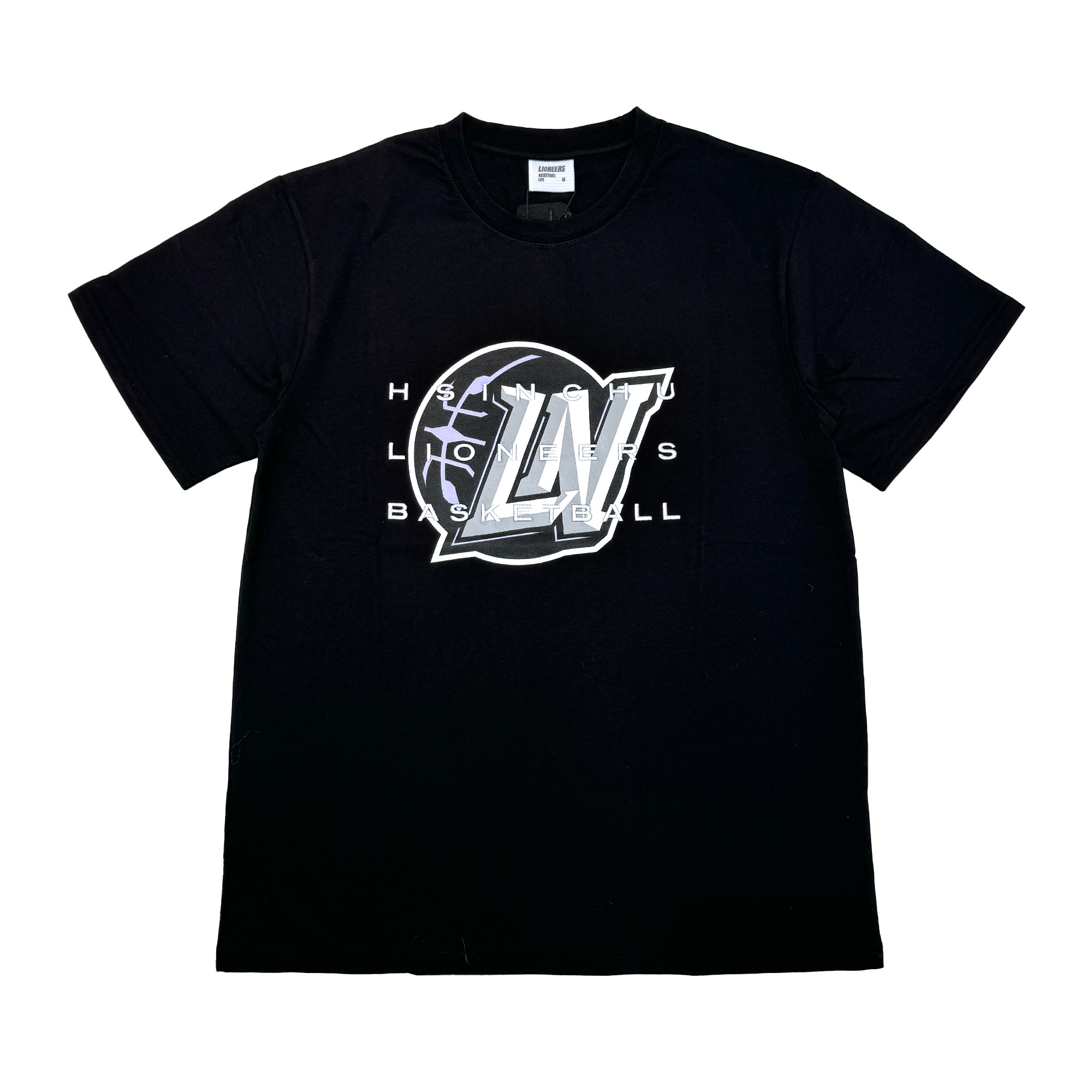 23-24 LN球繡花短TEE｜黑