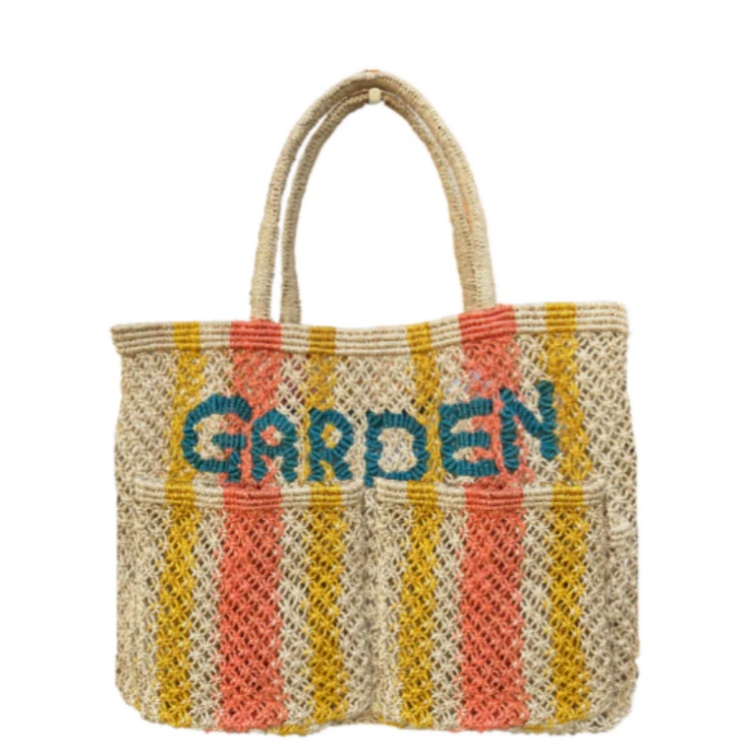 英國 The Jacksons 手工編織字母Monty包 GARDEN (日本藍L)