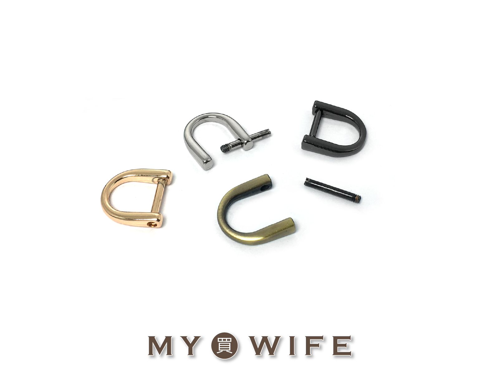 3分(約9mm)D型連接環_4色