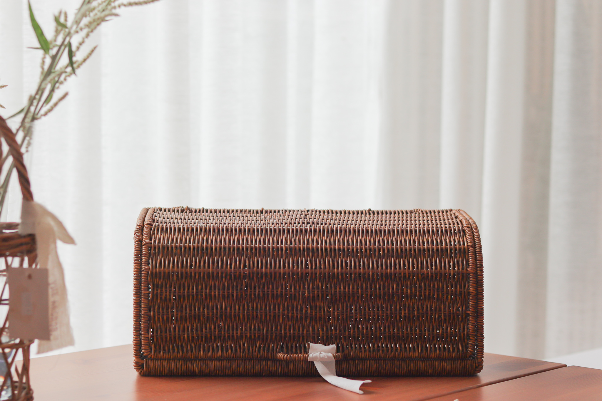 Utile 可水洗 編織 掀蓋式 長型 麵包收納箱