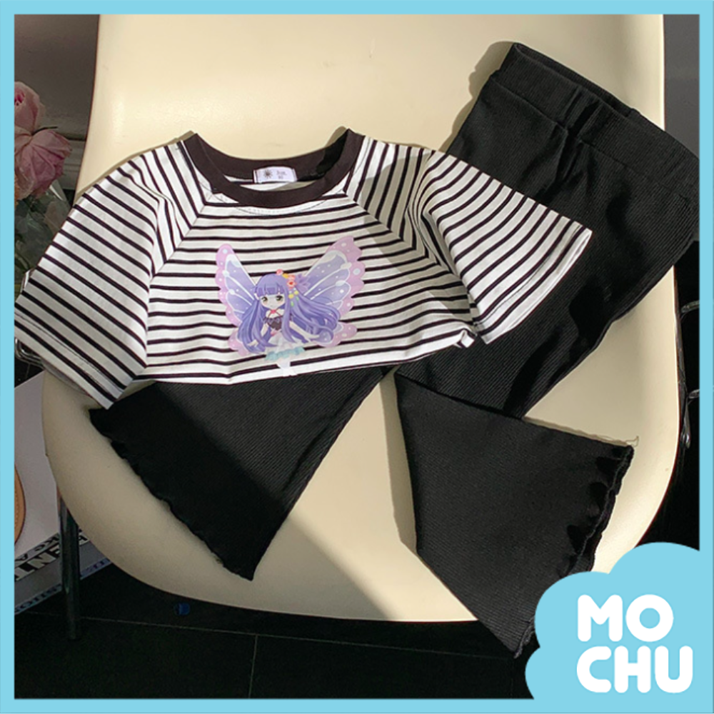 紫色天使上衣長褲套裝