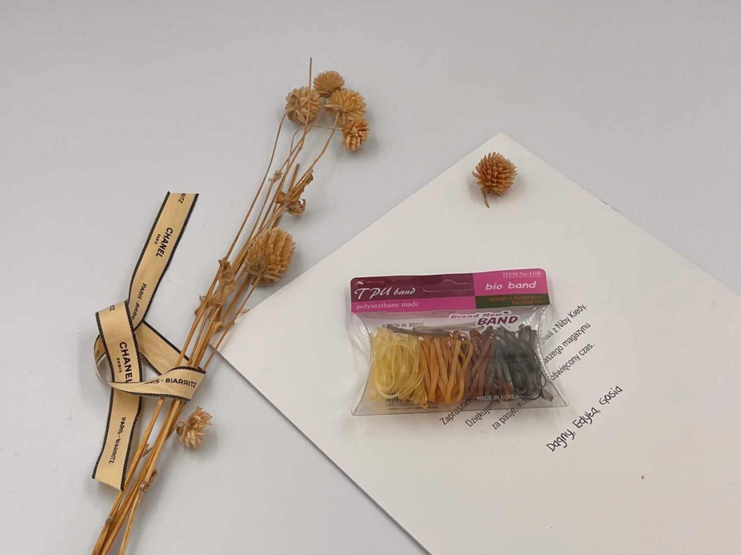 大地色細橡皮筋髮圈