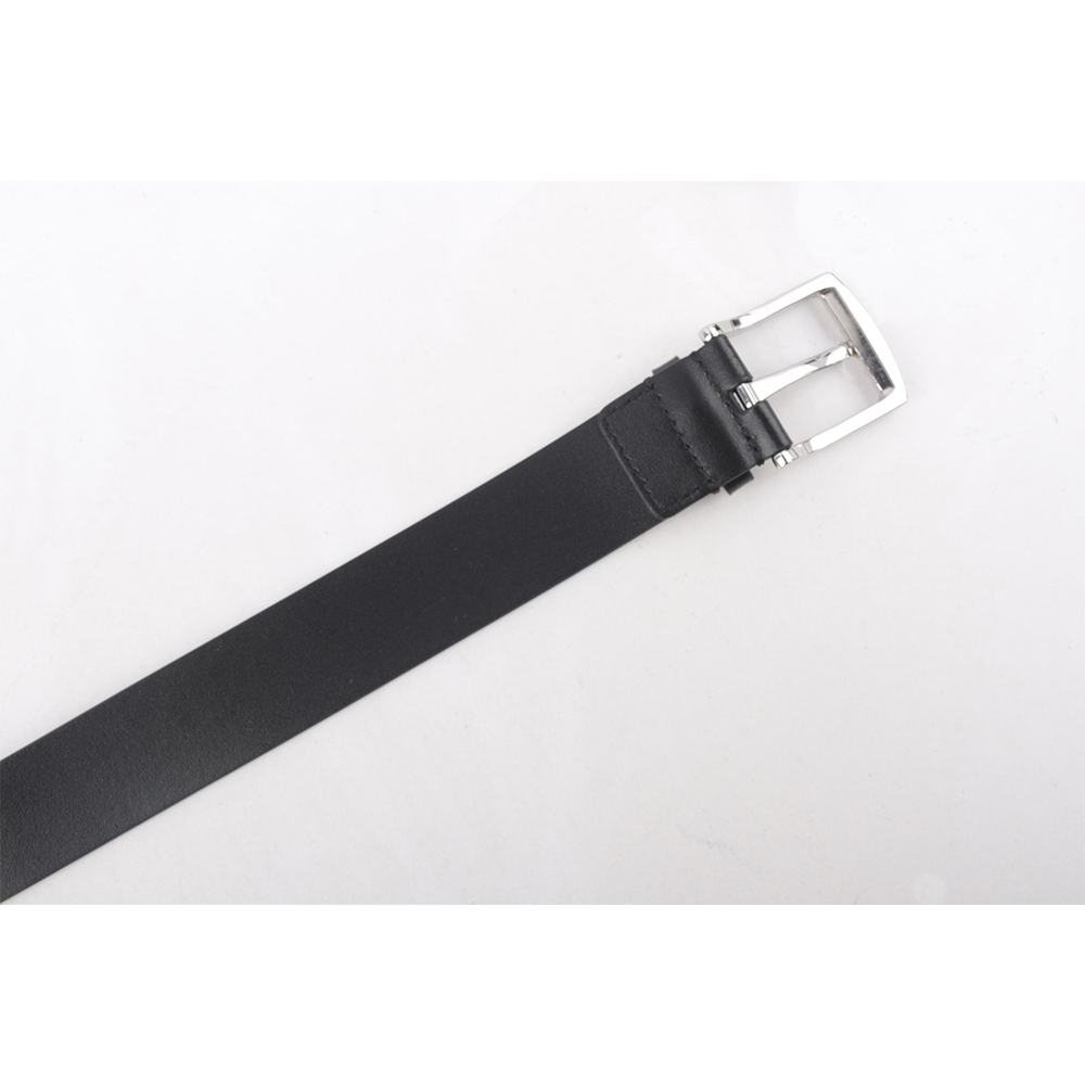 【BURBERRY】銀色方釦經典帆布拼牛皮寬3.5cm/80cm皮帶(米色) 80527821