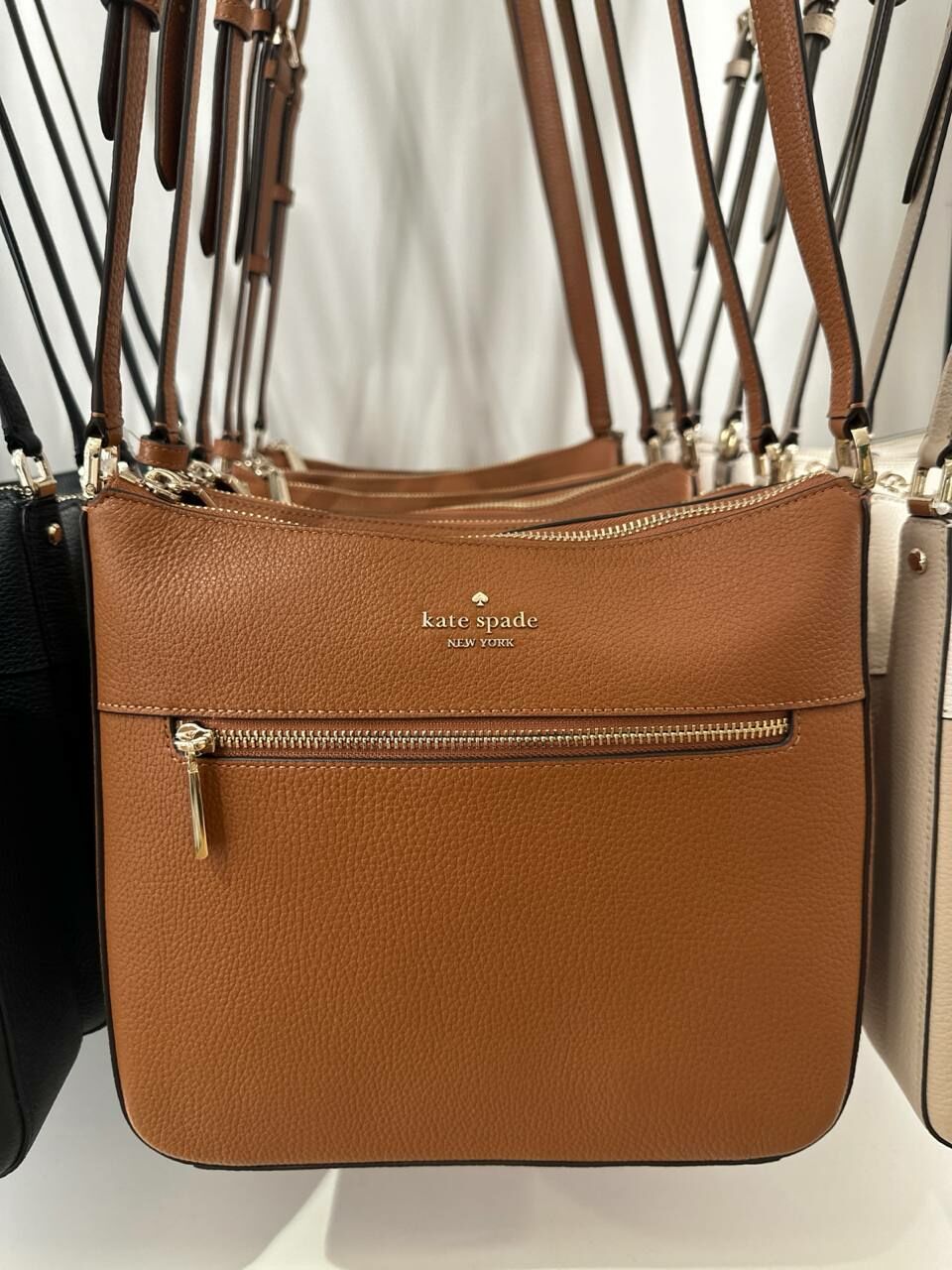 [S] KATE SPADE KB649 LEILA PEBBLED LEATHER SWINGPACK CROSSBODY,WARM GINGER, 196021275494 (SKS1055)