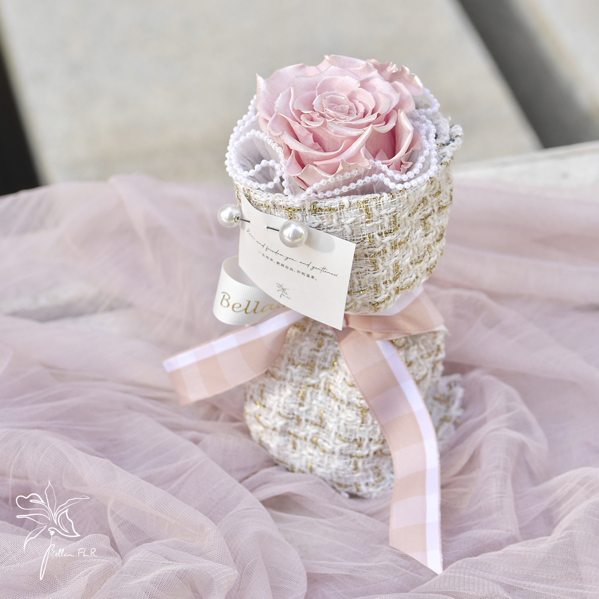 【就喜歡你香香的】1朵永生玫瑰花束-粉玫瑰