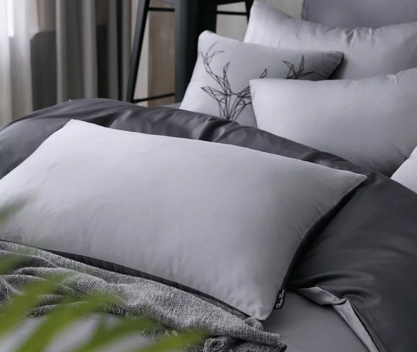 300織長絨棉床包組 | 銀灰 x 合金灰