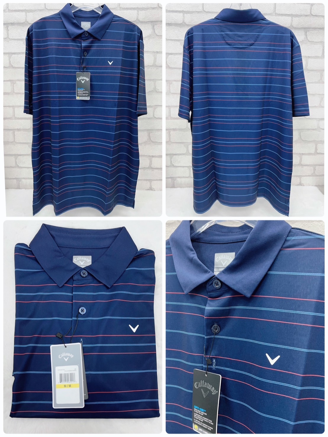 男【現貨】Callaway 正品折扣 Golf- Printed Refined Stripe Polo 卡拉威印花精緻條紋 Polo 衫 / S001 S002 S003