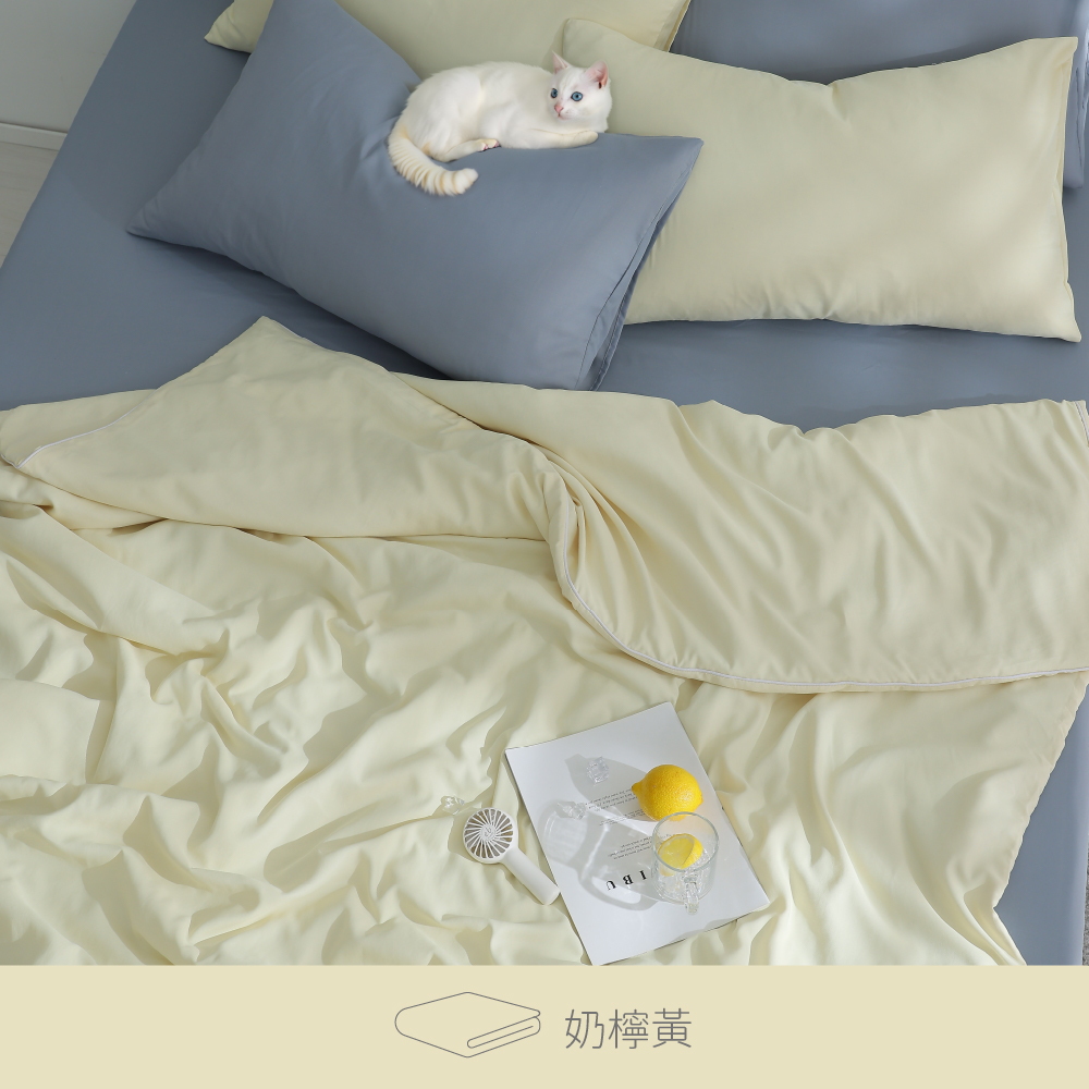 40支天絲｜50%萊賽爾｜法式滾邊款｜馬卡龍天絲被