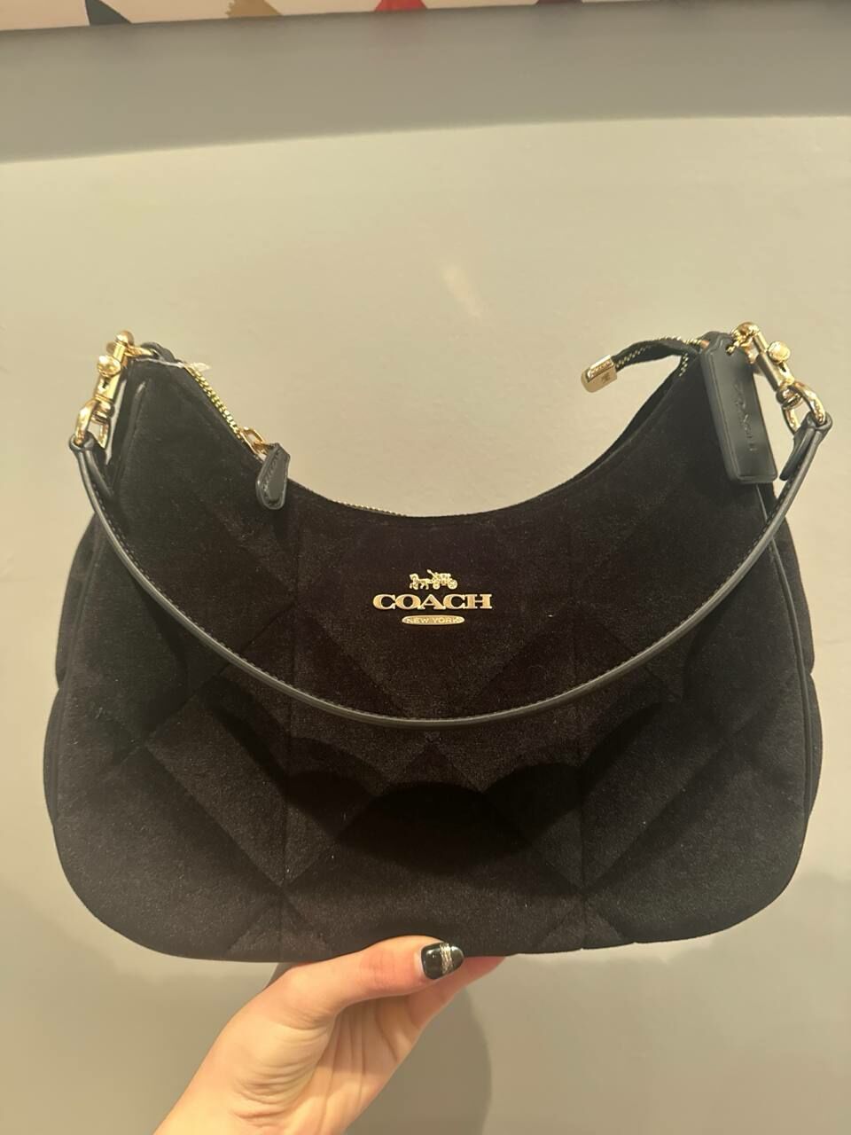 [S] COACH CO956 VEV QLT TERI HOBO,IM/BLACK, 196395164189 (SCO745)