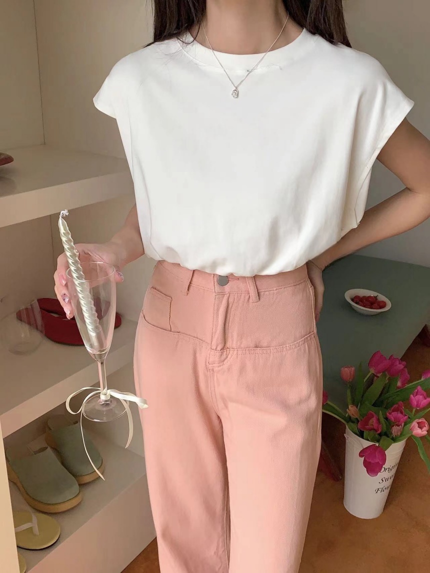 Apr.廣州連線 | 半袖鬆緊腰短版素面上衣*6色 ∣