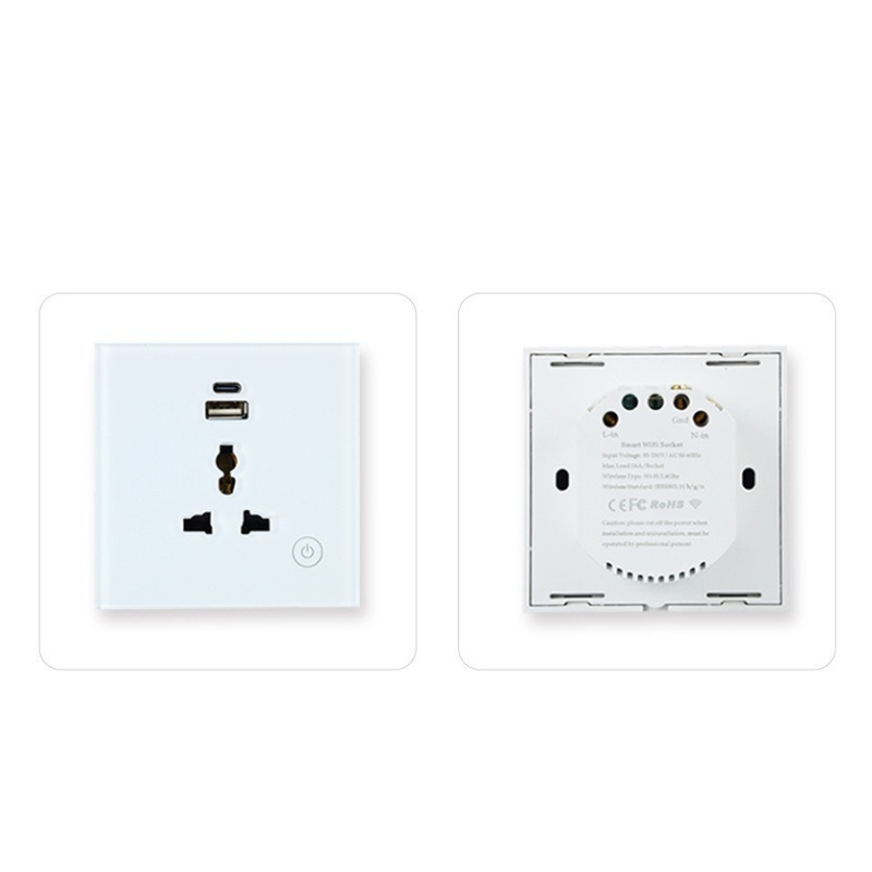 Matter HomeKit 智能國際插座連USB-C/USB充電