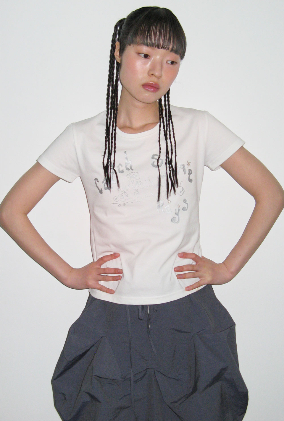 ◆typeservice◆ Catch Embroidery TShirt Off White NSTT27OWF MUSINSA | TYPESERVICE Catch Embroidery T-Shirt [Off White]