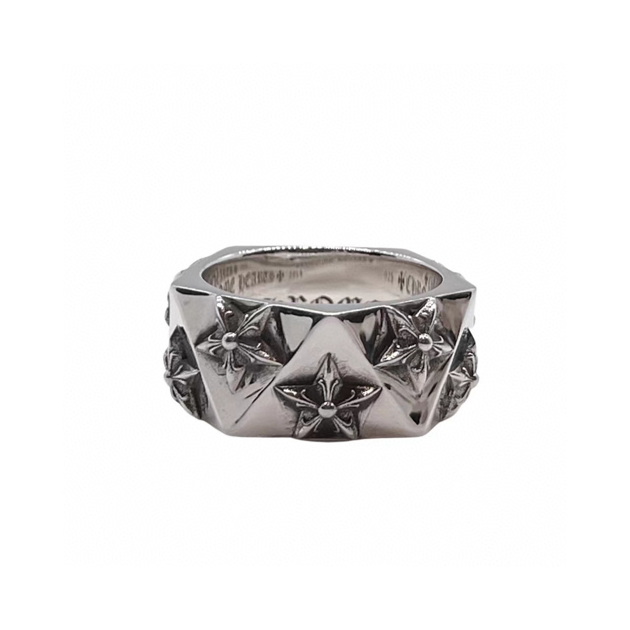 Chrome hearts diamond-shaped five-pointed star ring