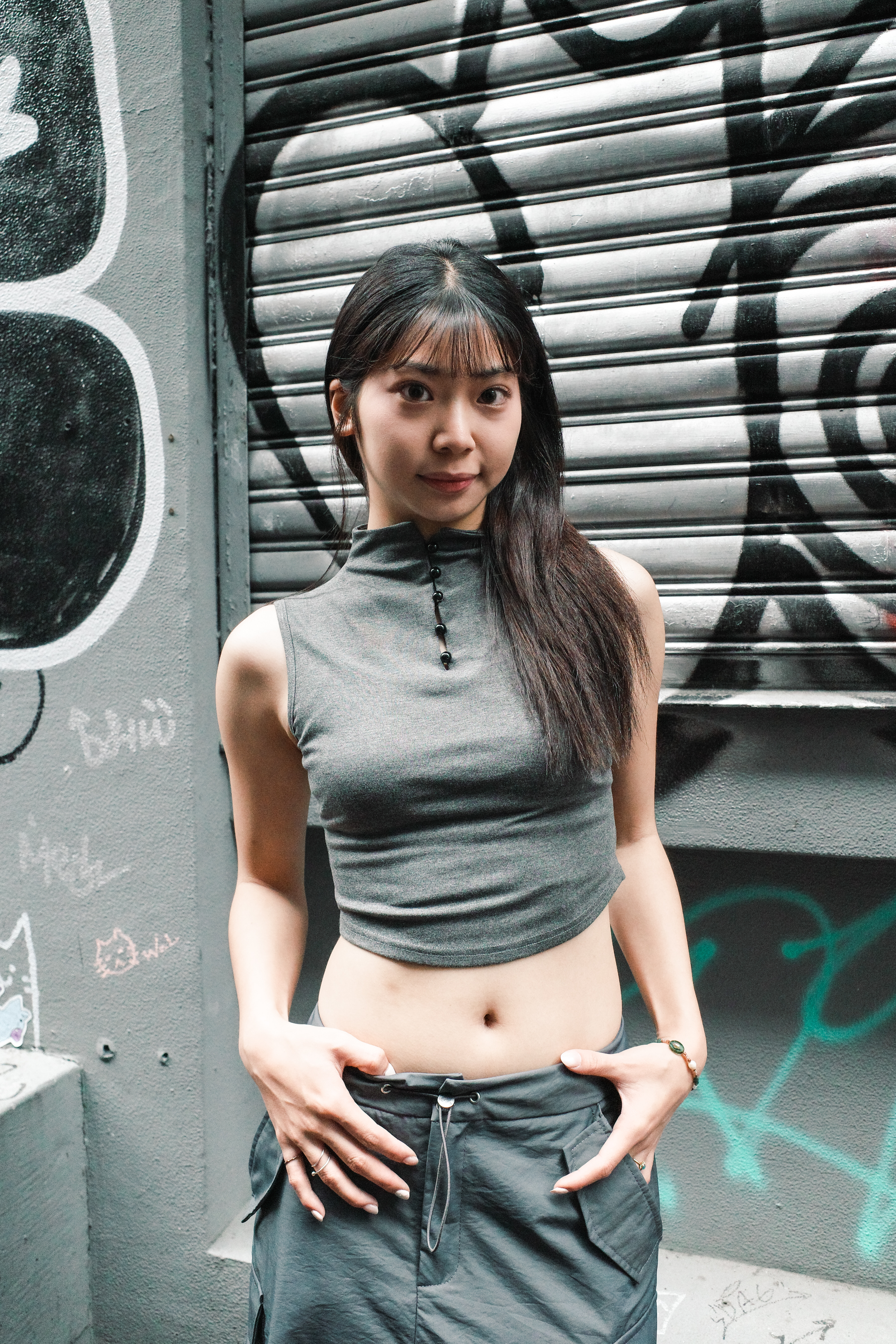 『Always_Good』高領 修身 無袖 背心