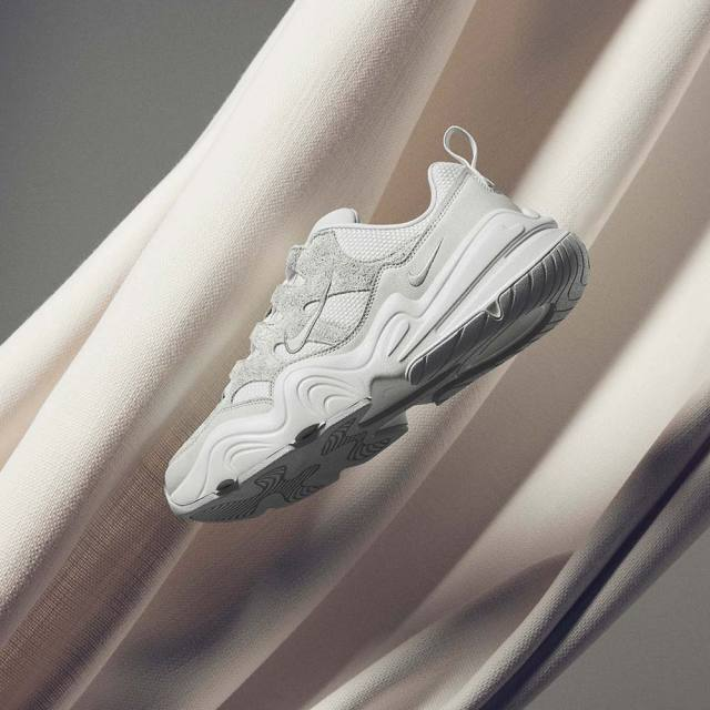 NIKE W TECH HERA 波紋 雙勾 麂皮 厚底 可愛復古休閒鞋 海鹽白灰