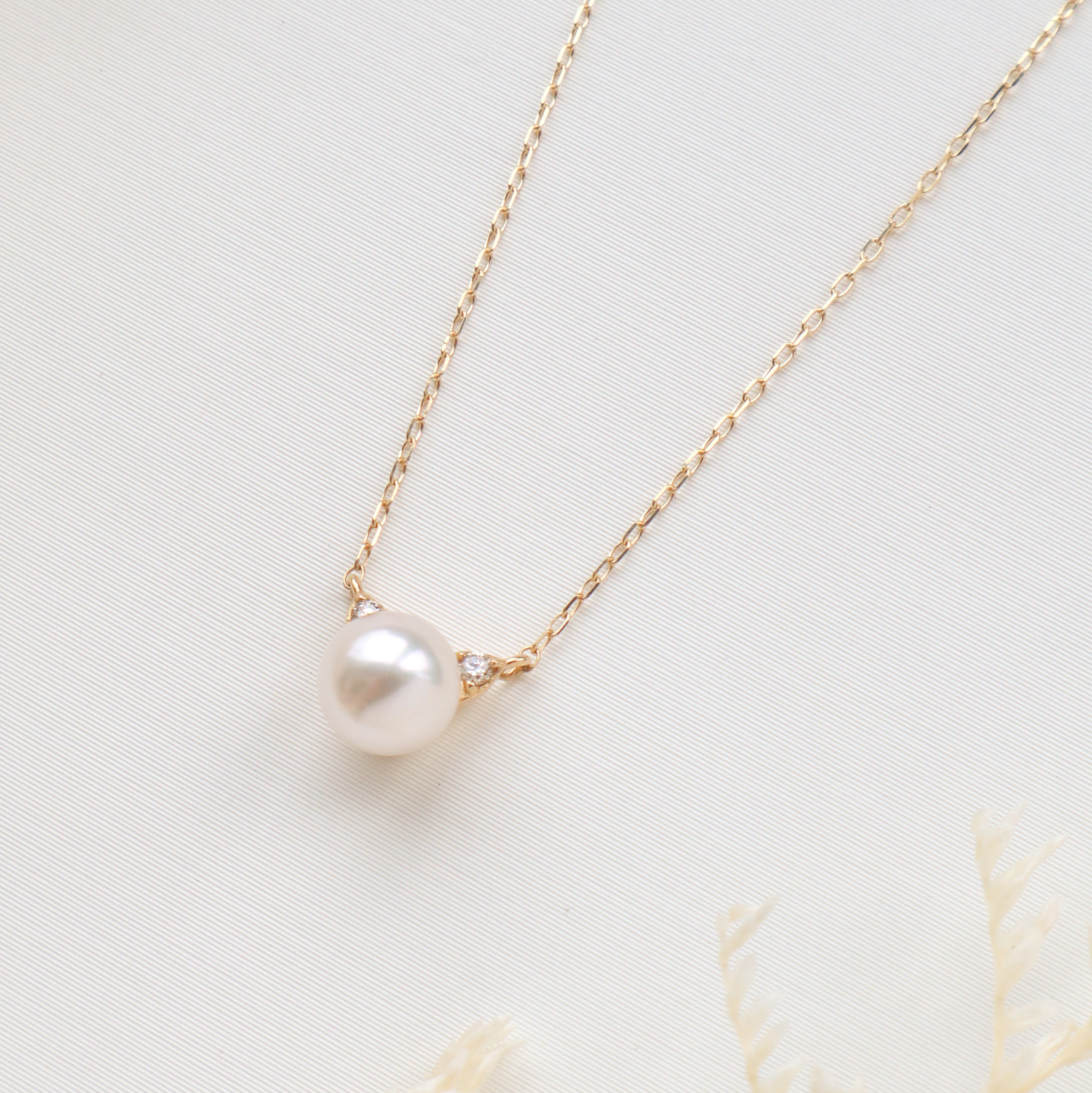 18K/貓耳珍珠項鍊