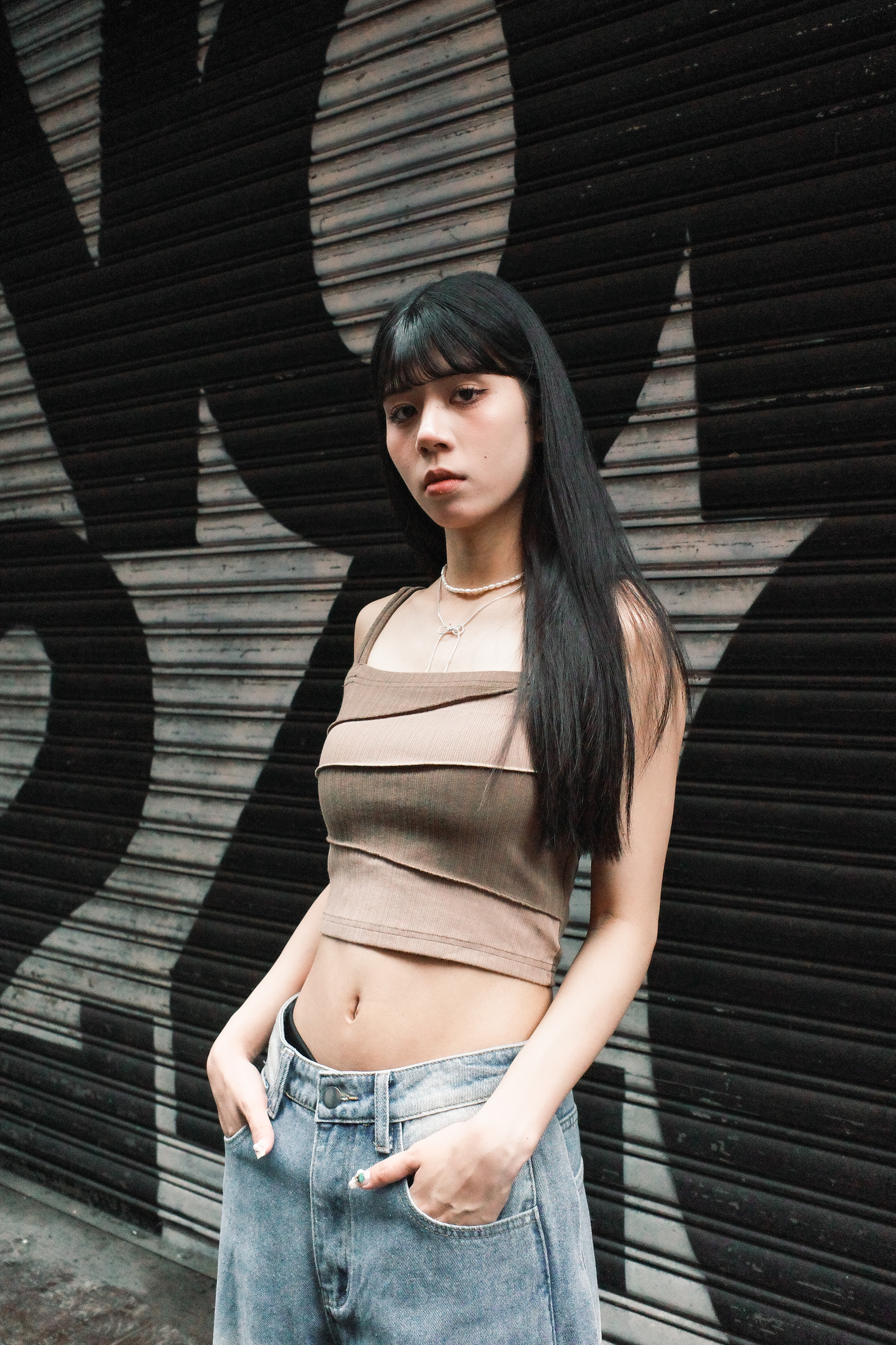 『Always_Good』撞色 修身 顯瘦 針織 背心