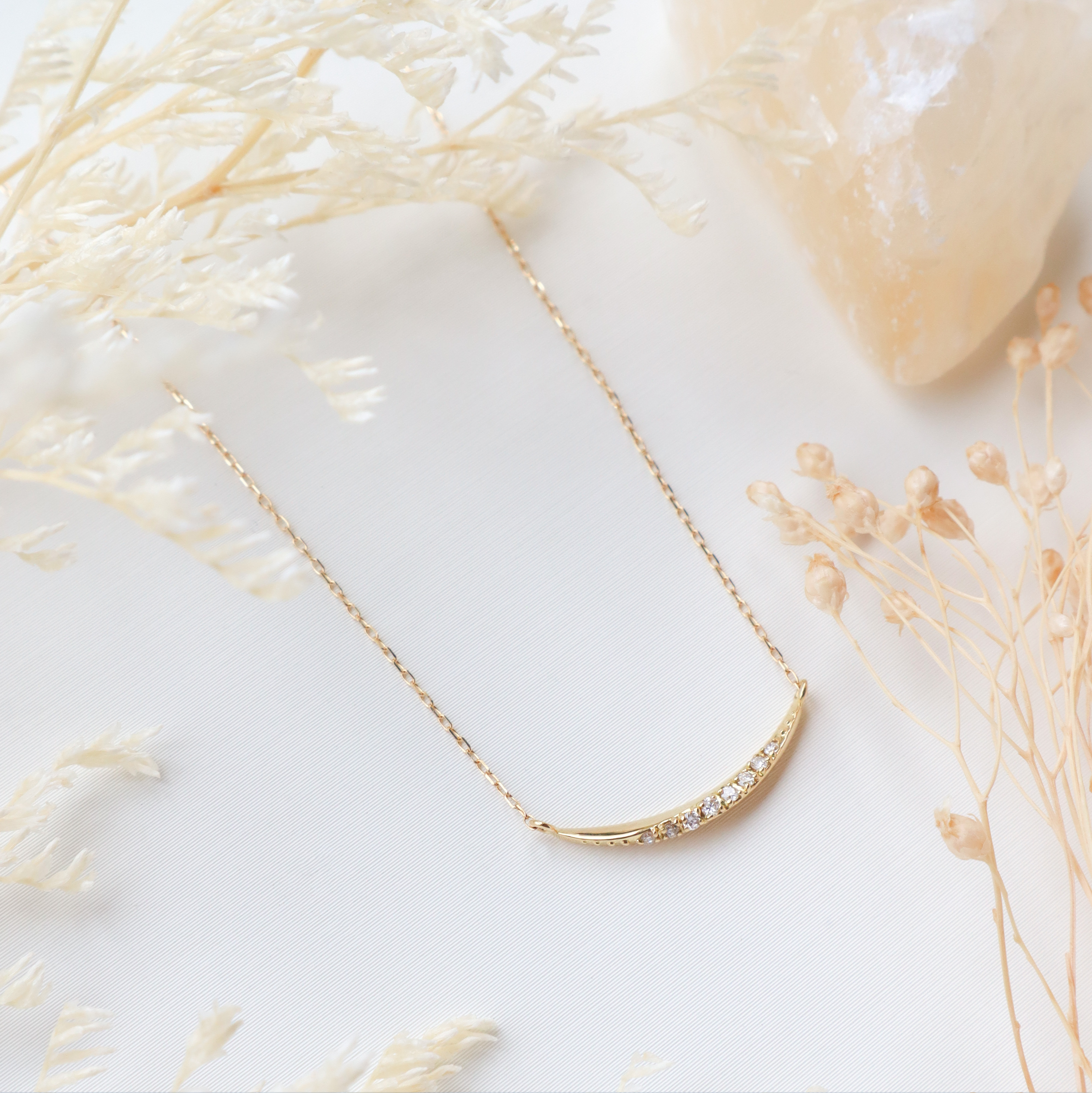 18K/清新微笑真鑽項鍊