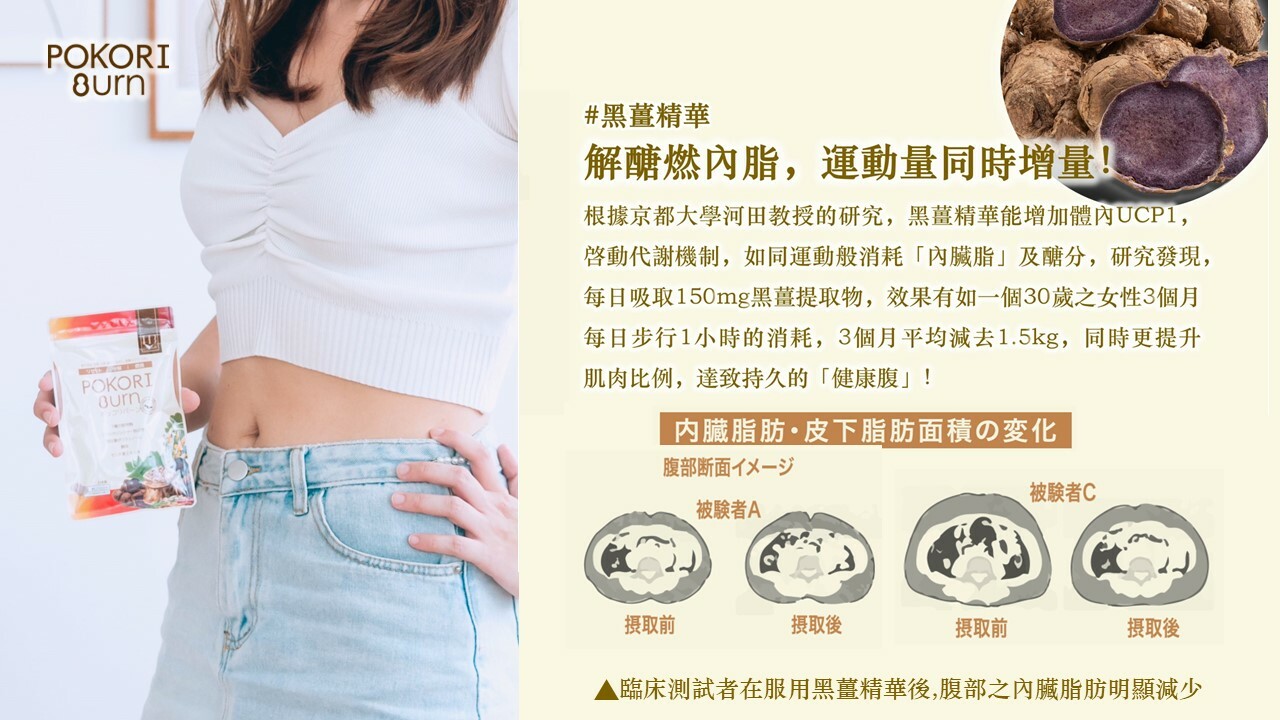 內臟脂, UCP1, POKORI BURN, 大肚腩, 健康, 張景淳,泰國小阮,中央腩