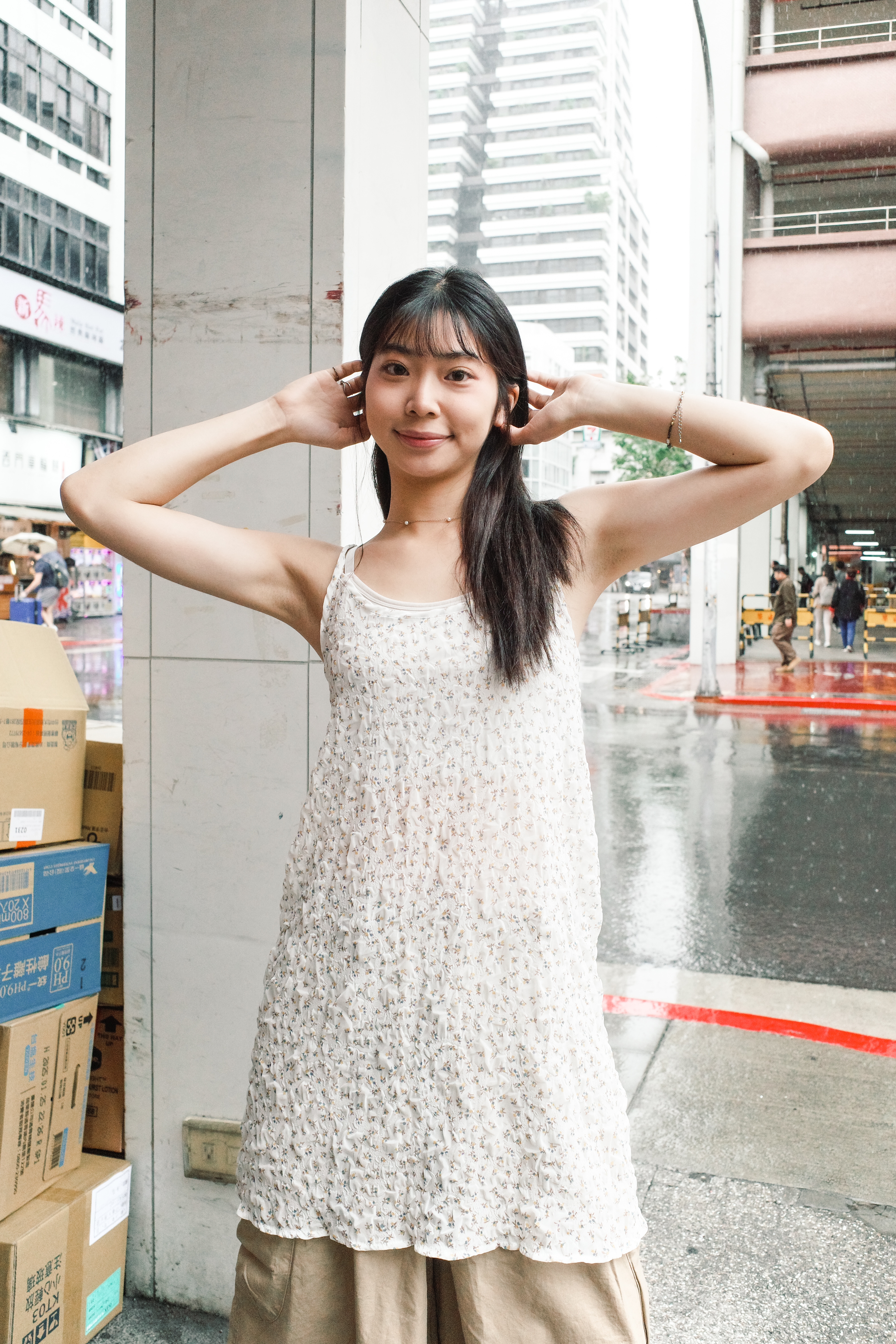 『Always_Good』碎花 疊穿 內搭 連身罩衫