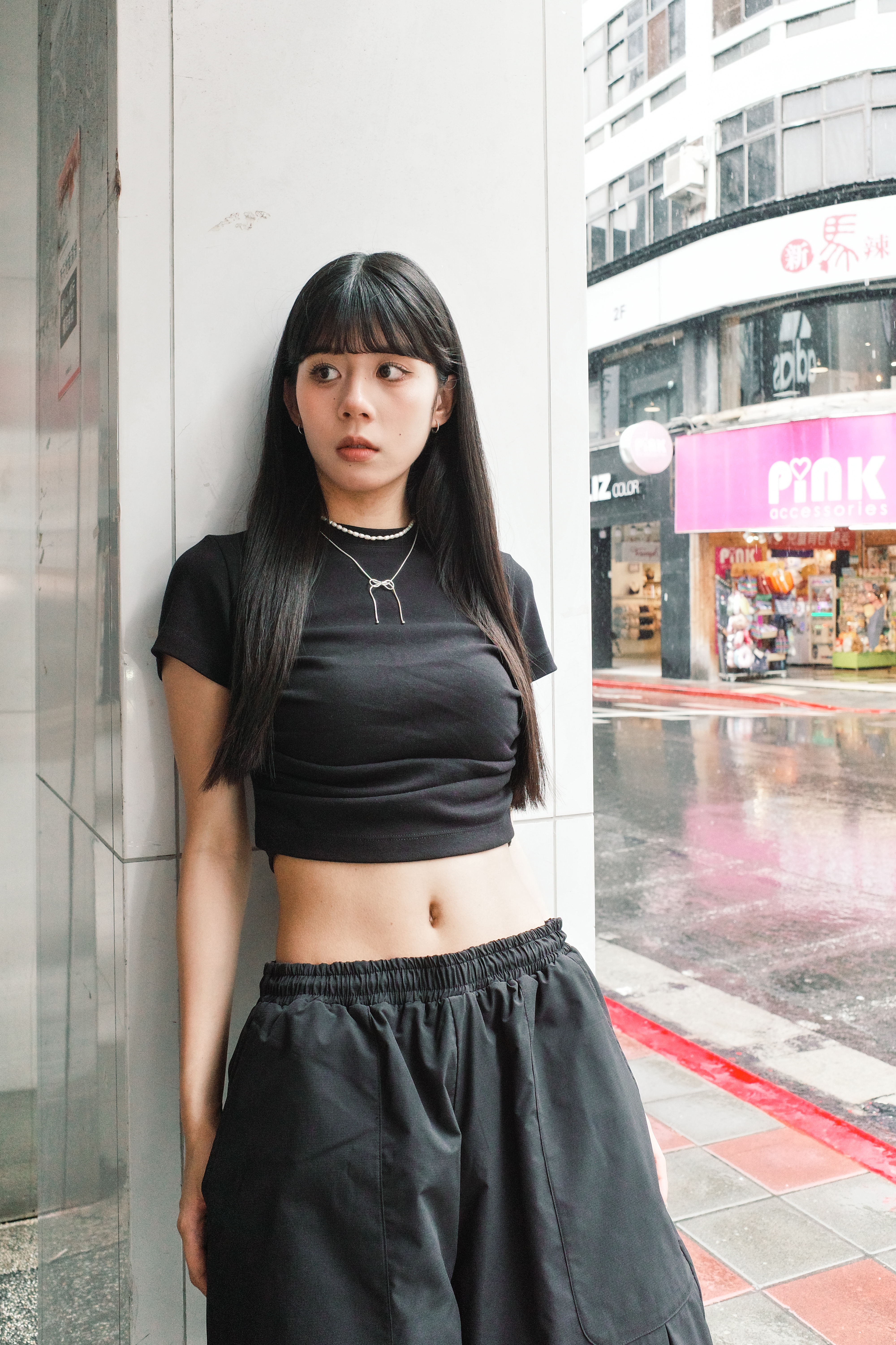 『Always_Good』皺褶 側邊收腰 短版 合身 上衣