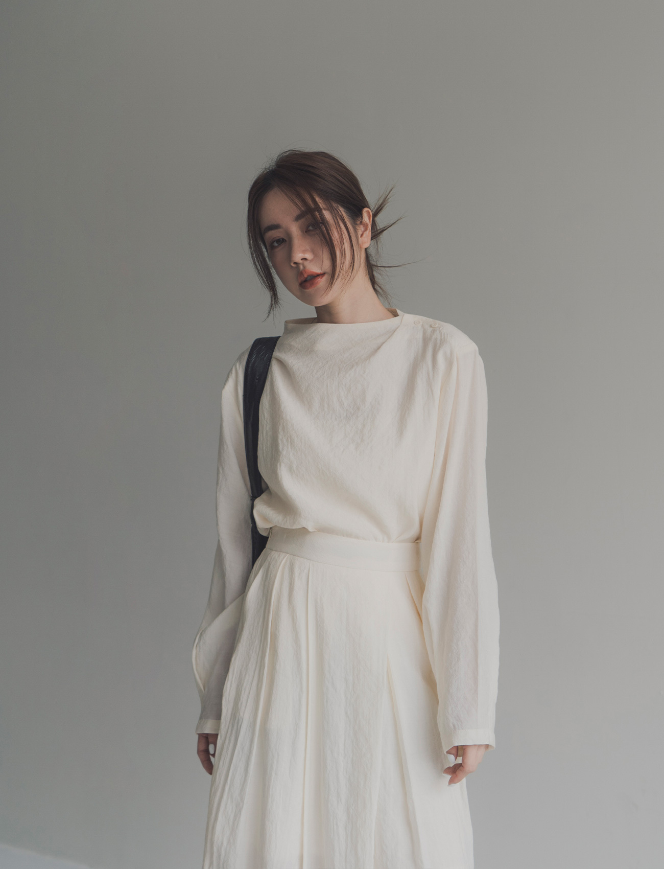 仙女揉皺肩釦上衣