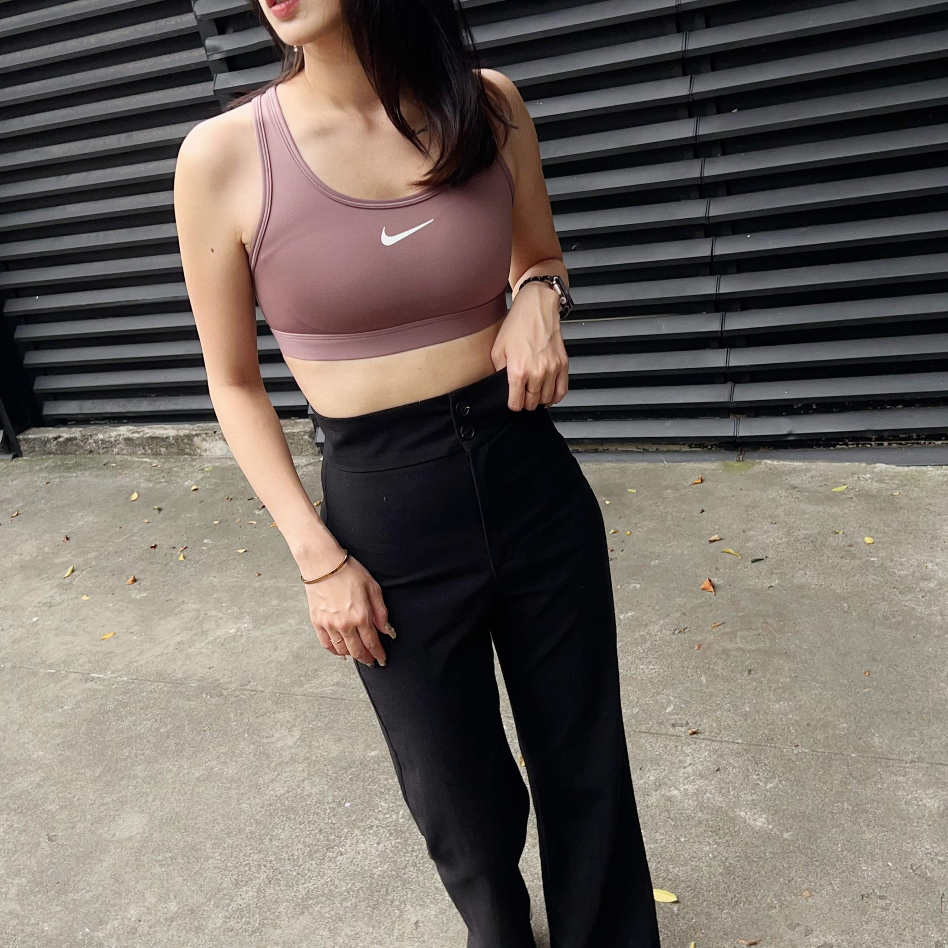 <線上SALE❤️‍🔥> NIKE 中強度 基本款 運動內衣 番茄紅-S/藕粉紫-S (DX6822)