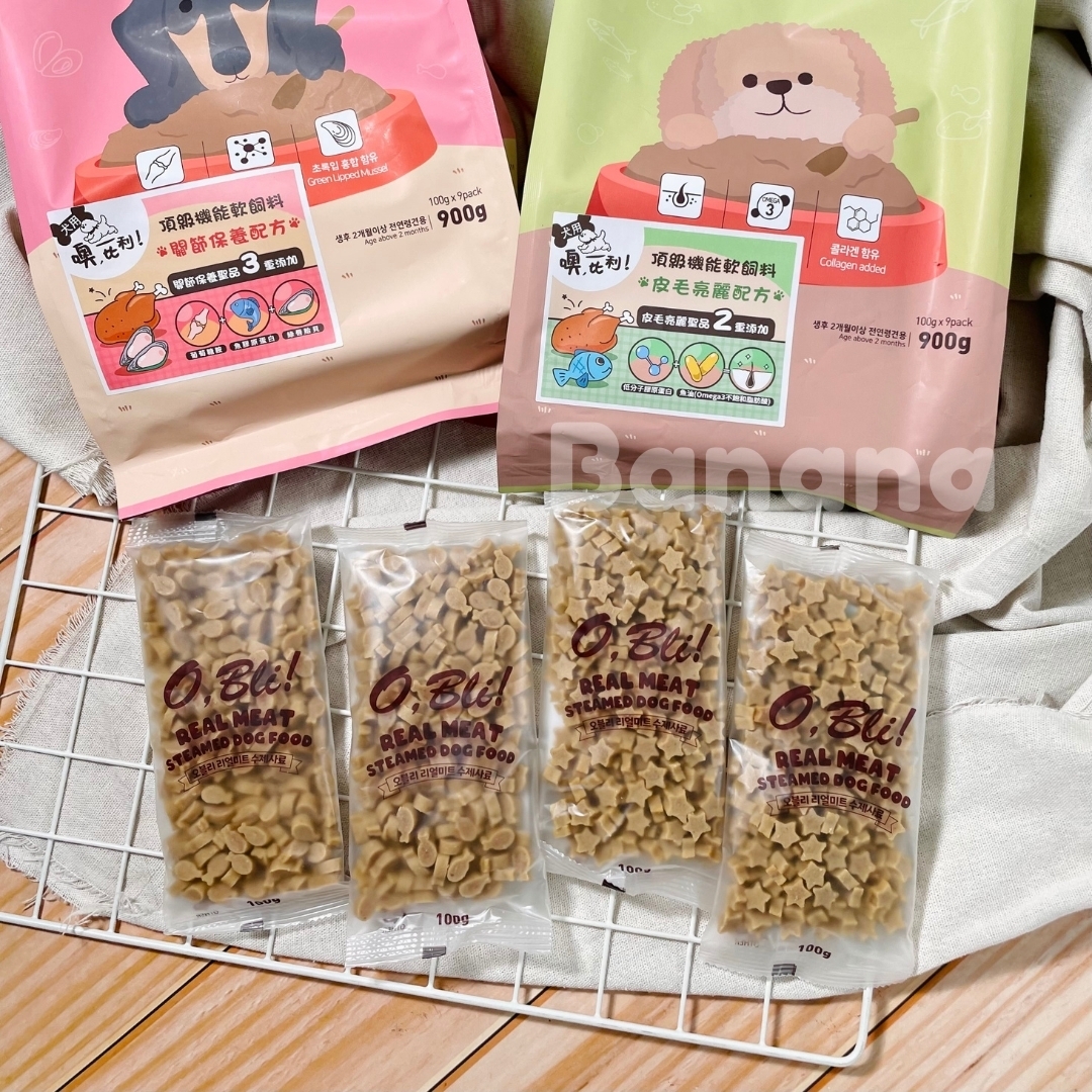 O,Bli 噢,比利｜韓國 犬用頂級機能軟飼料100g  30g 分裝包