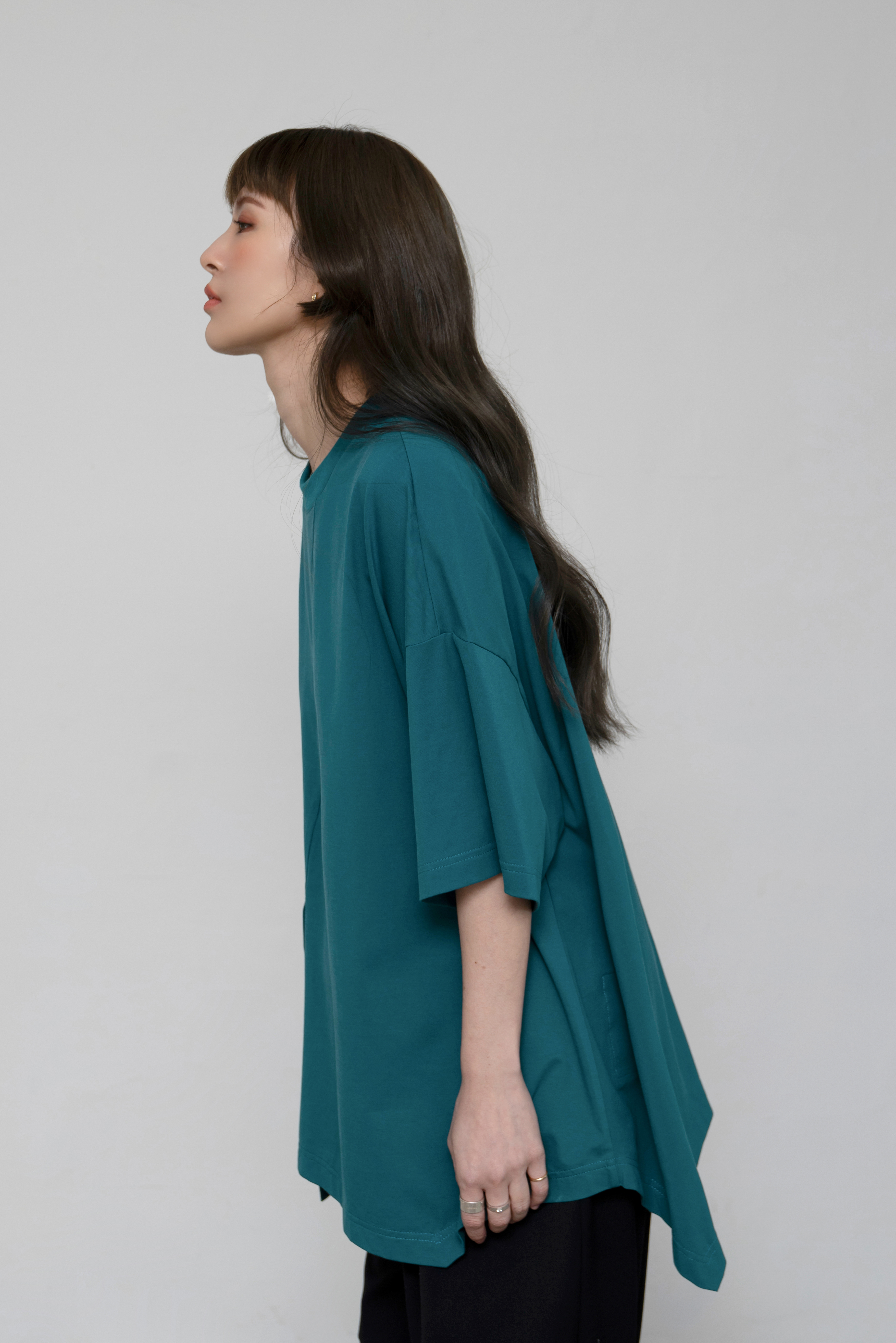 RE:tain -  Irregular Cut Tee | Maxi Teal