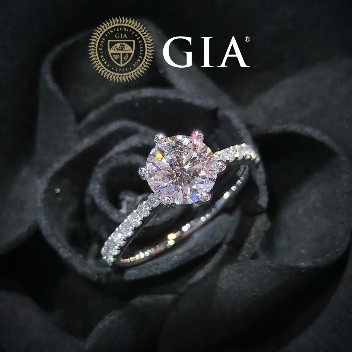 18K White Gold 1.21ct Diamond Ring