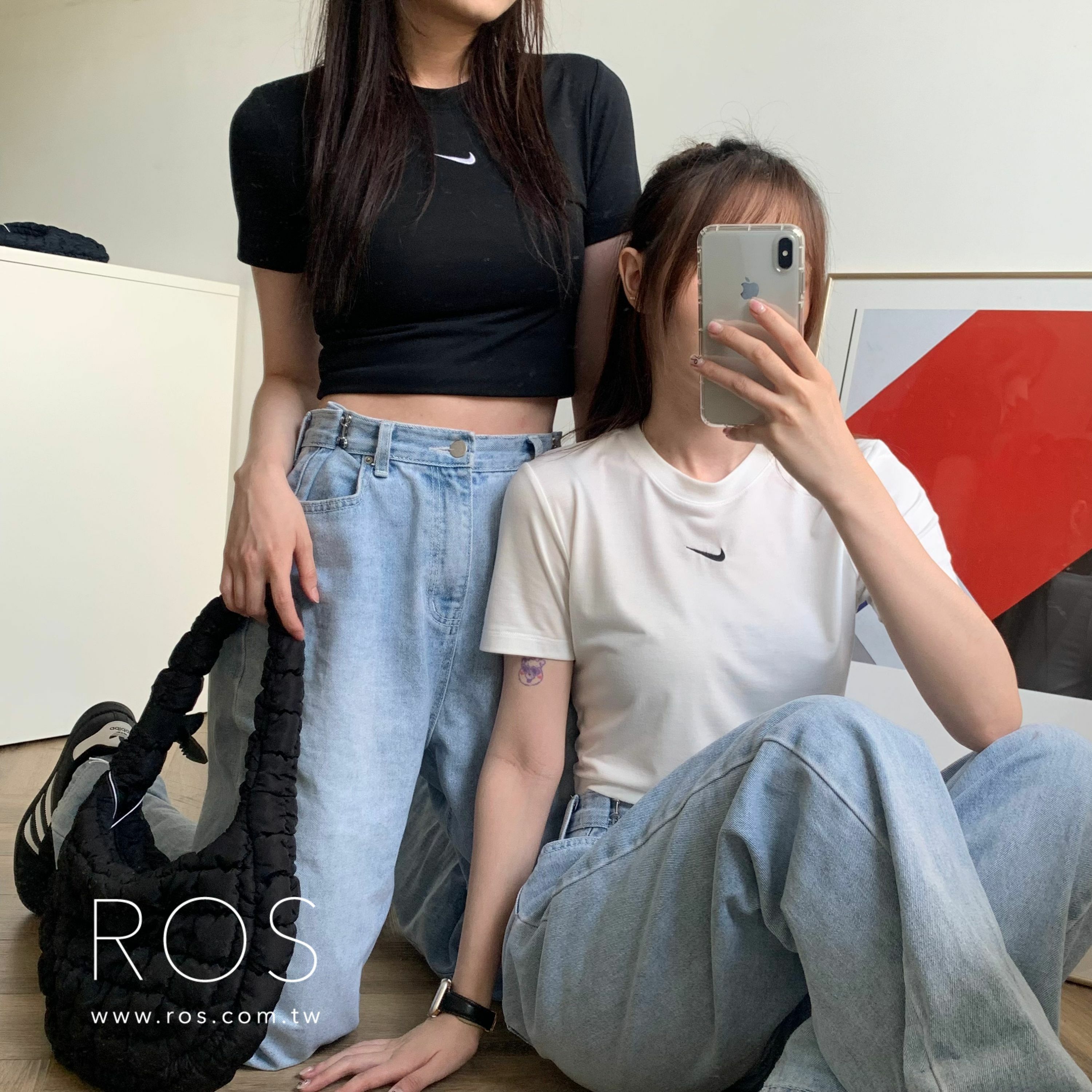 Nike 小勾短版素T(2colors)