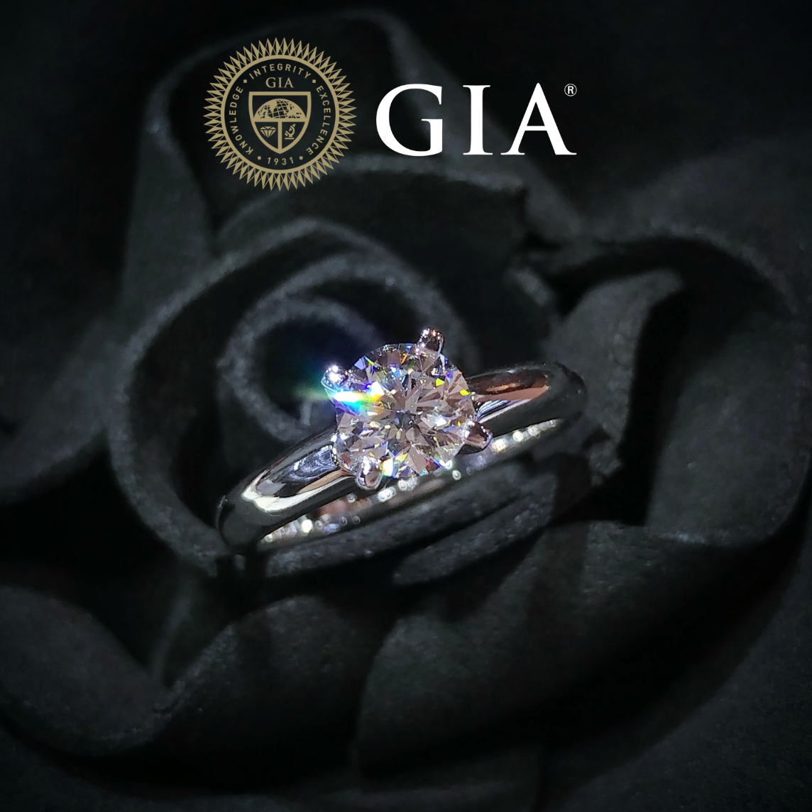 18K White Gold 0.58ct Diamond Ring