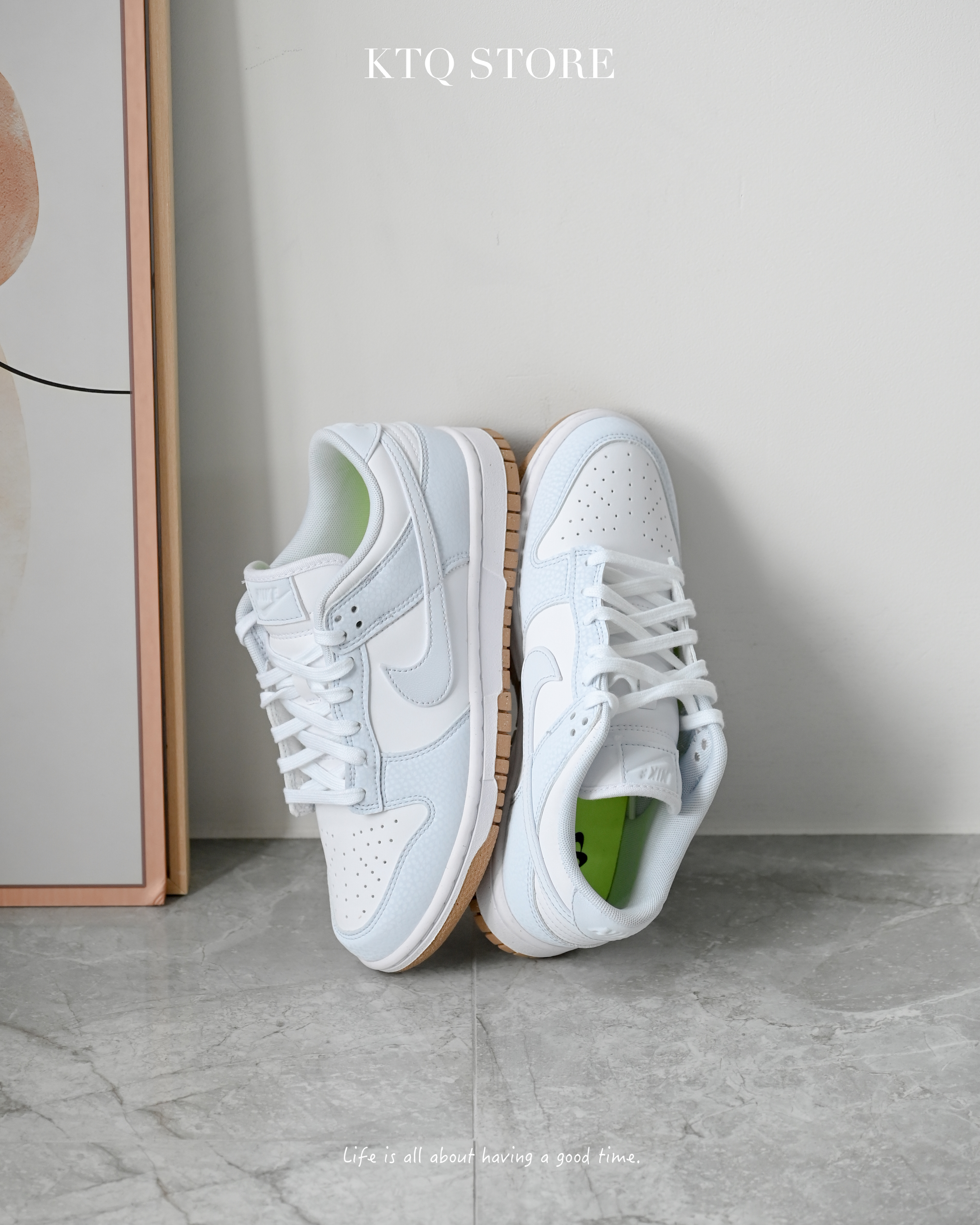 KTQ STORE ‧ Nike Dunk Low Next Nature "White Football Grey" 水藍 FN6345-100