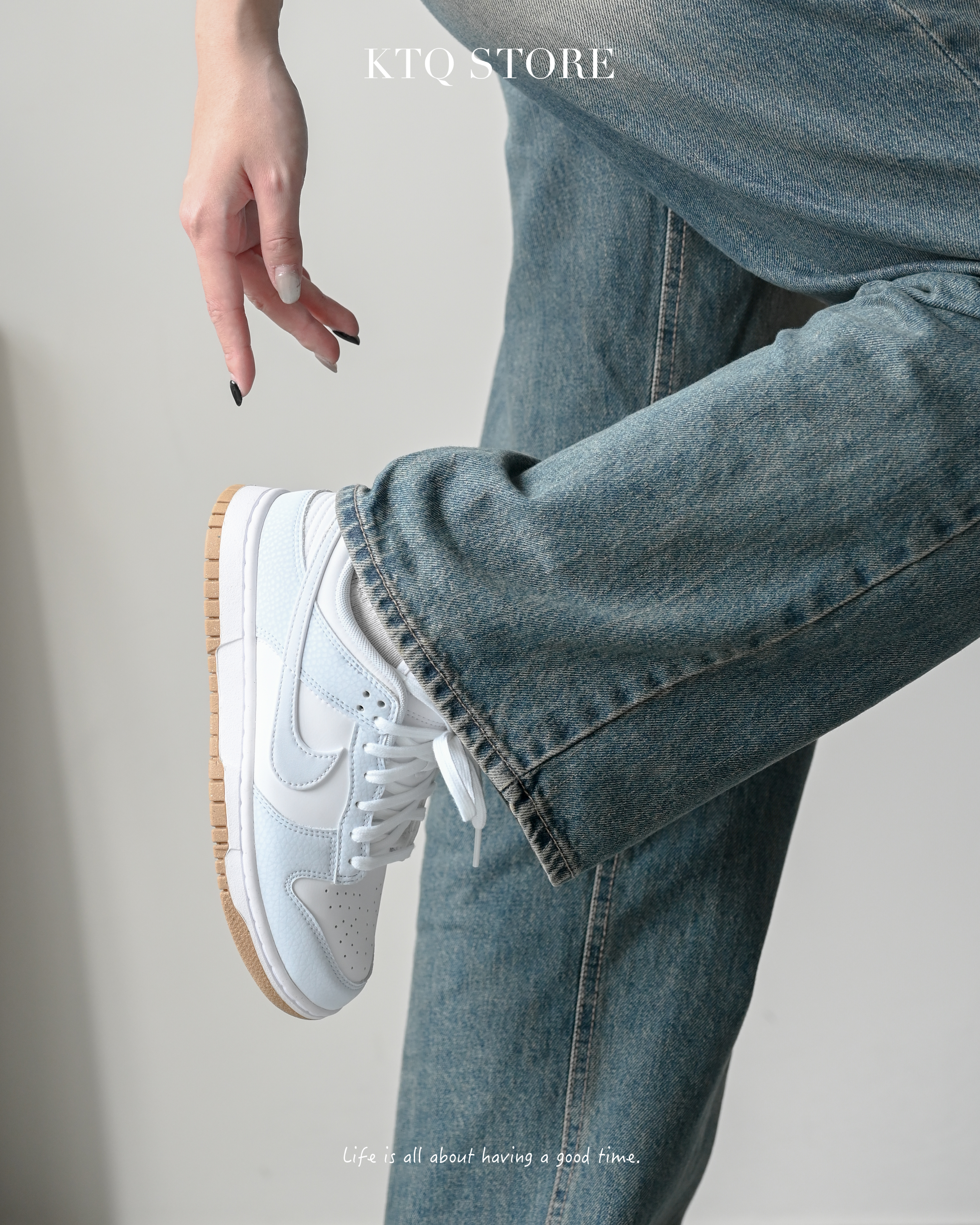 KTQ STORE ‧ Nike Dunk Low Next Nature "White Football Grey" 水藍 FN6345-100