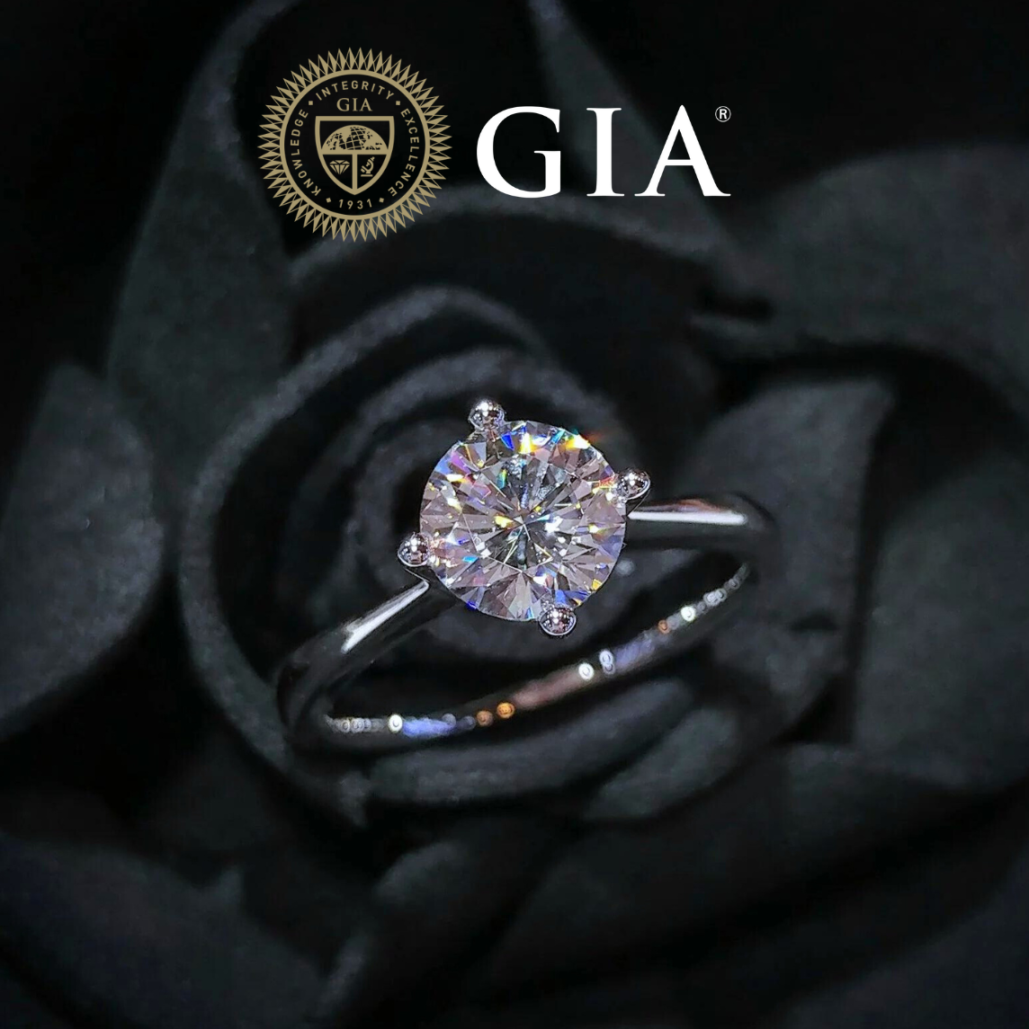 18K White Gold 1ct Diamond Ring