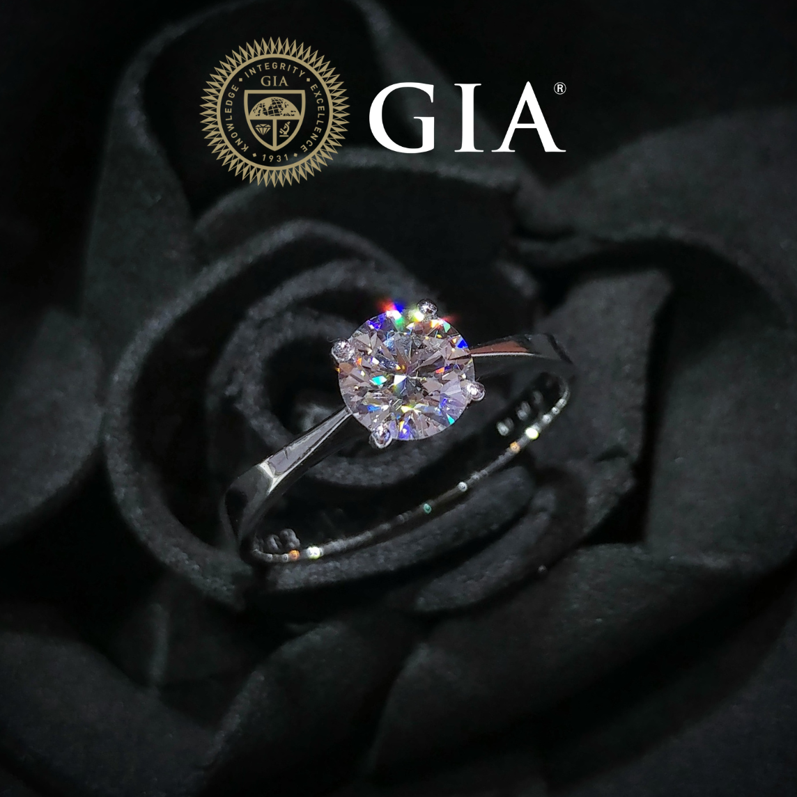 PT900 0.63ct Diamond Ring