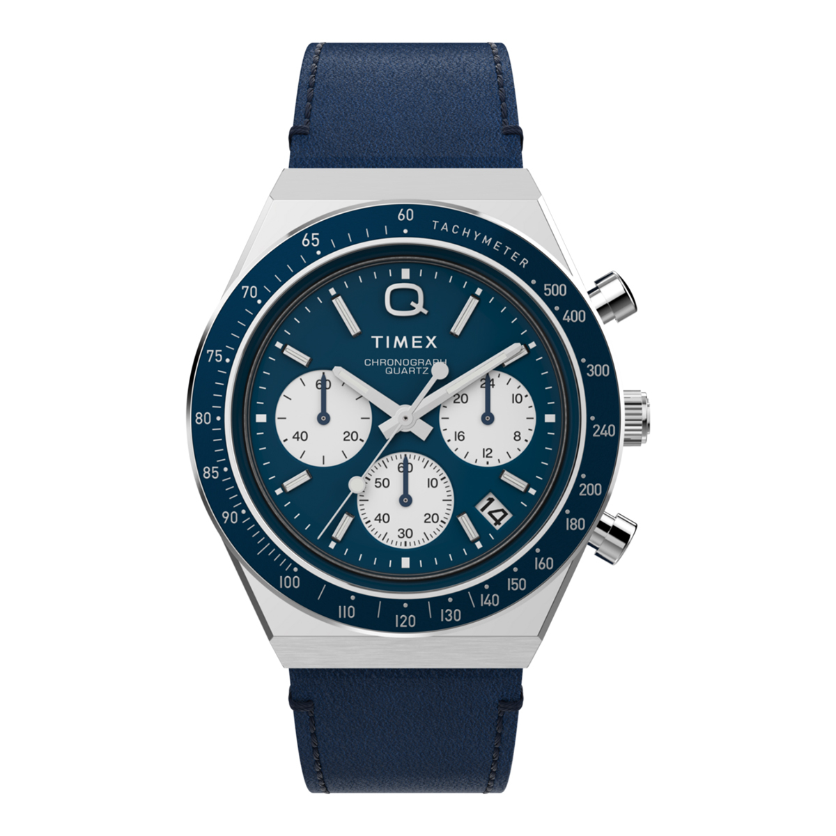 Q Timex Chronograph TW2W51700 40mm 復古款 皮帶石英錶