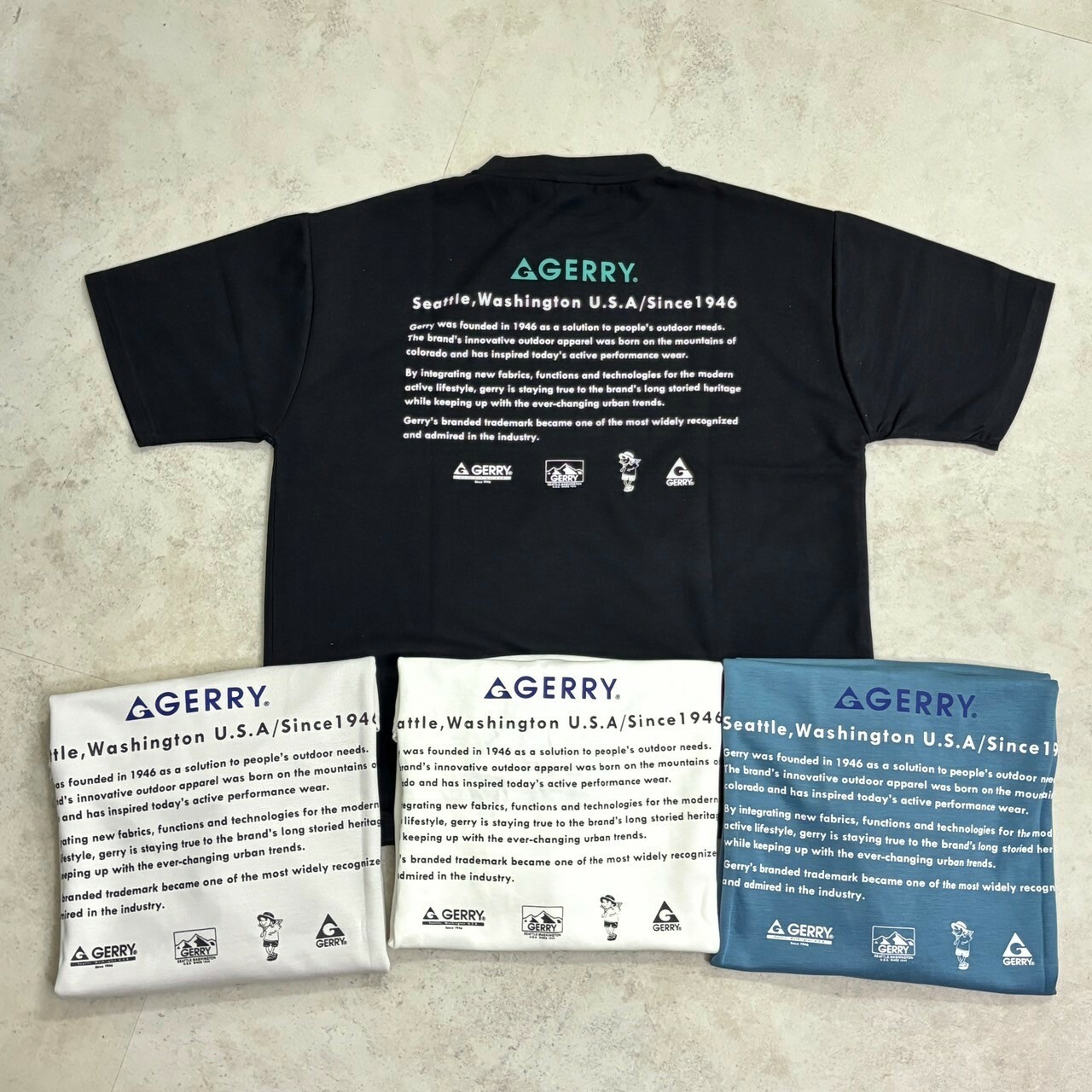 Gerry 後背英文字句短Tee GE24SU03