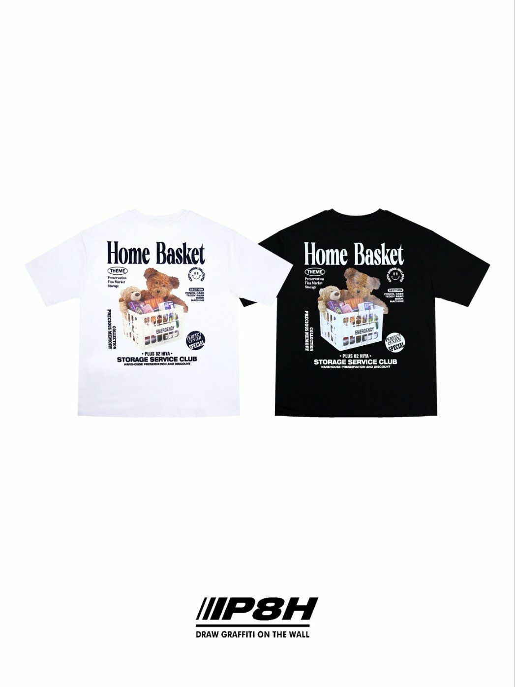 熊仔圖案英文字短袖Tee PLUS82HIYA-083T