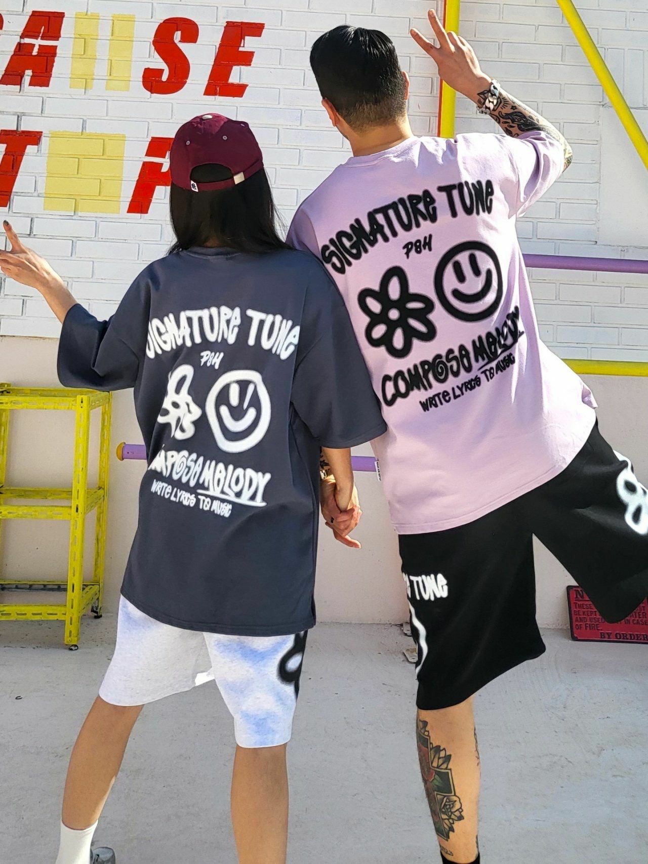 笑哈哈圖案英文字短袖Tee PLUS82HIYA-085T