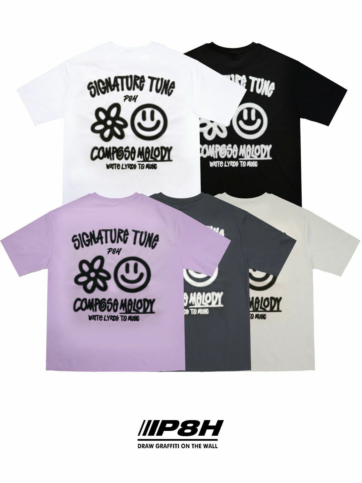 笑哈哈圖案英文字短袖Tee PLUS82HIYA-085T