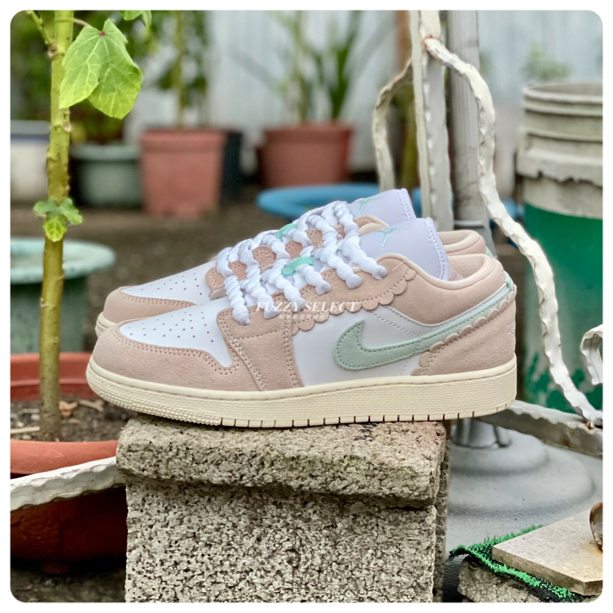 【逢甲FUZZY】Air Jordan 1 Low GS "Guava Ice"  花邊 波浪 粉綠 DZ5356-800