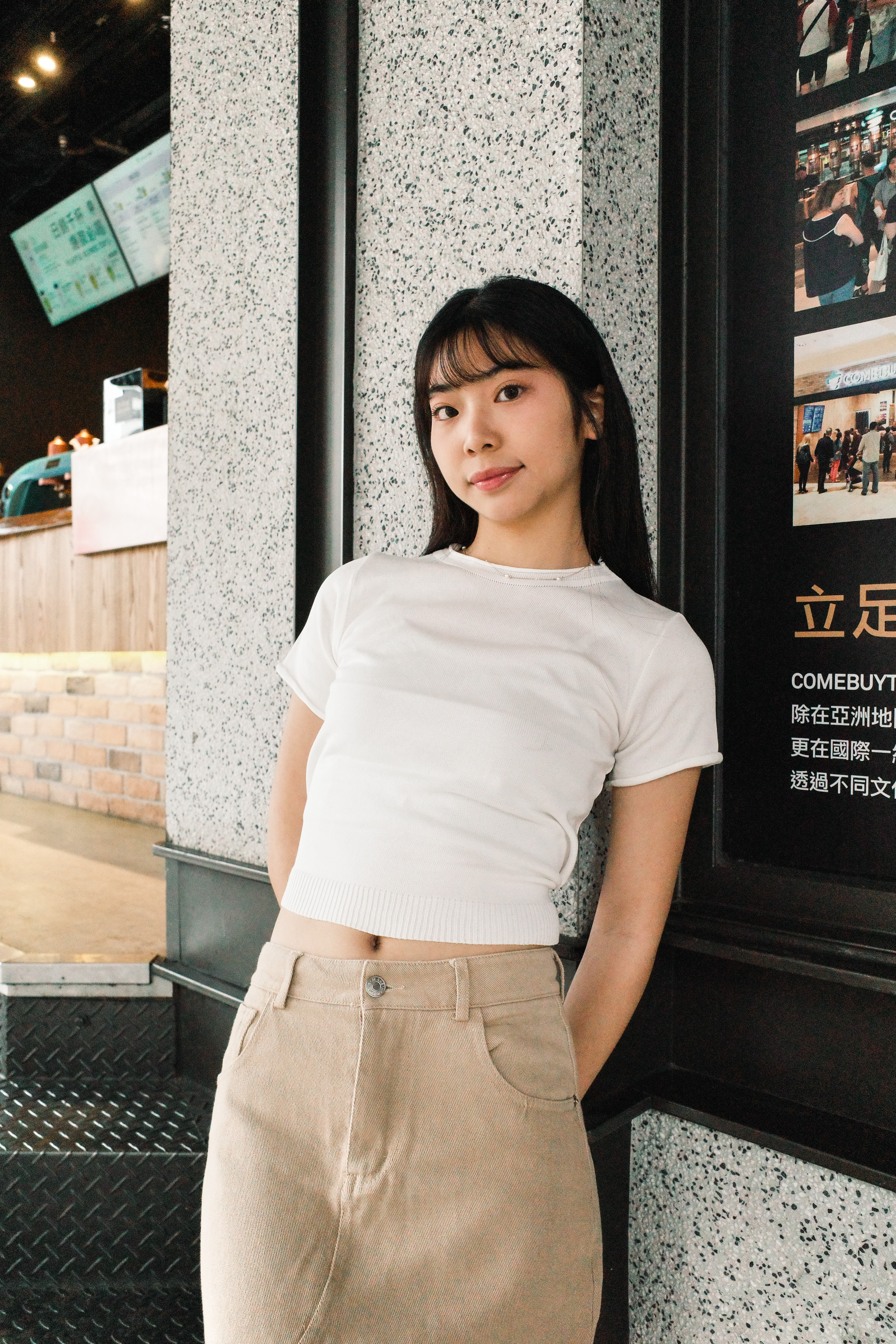 『Always_Good』緊身 綁帶 捲邊 短版上衣