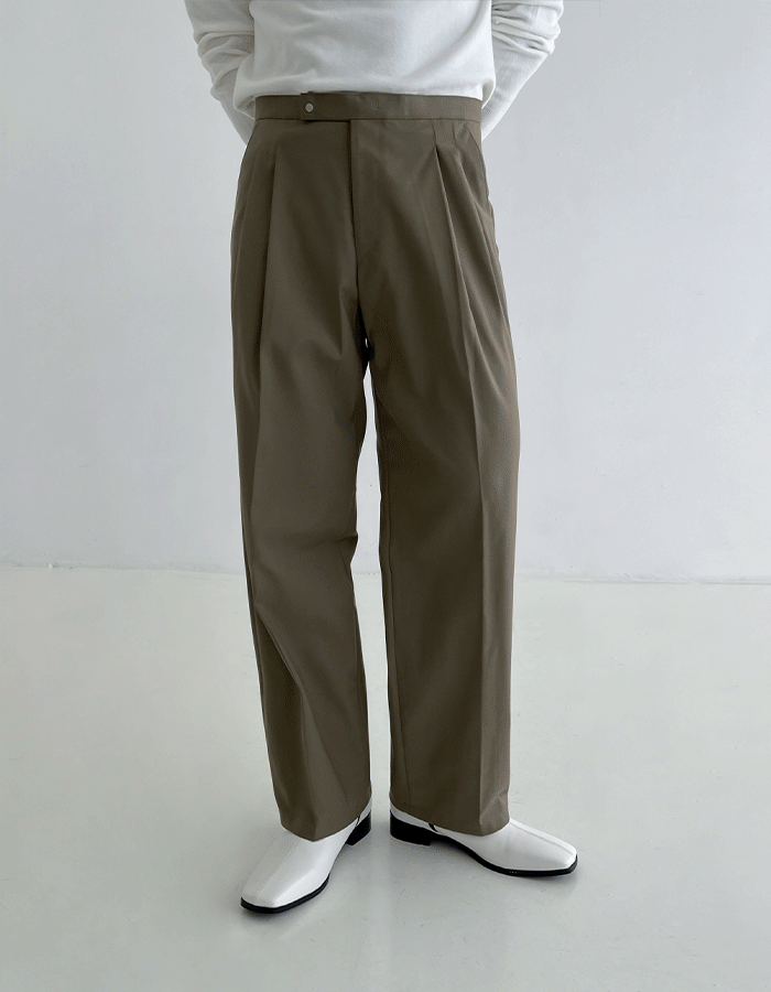 (韓國限時特價)薄款按扣西裝褲