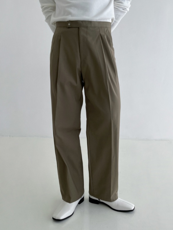 (韓國限時特價)薄款按扣西裝褲